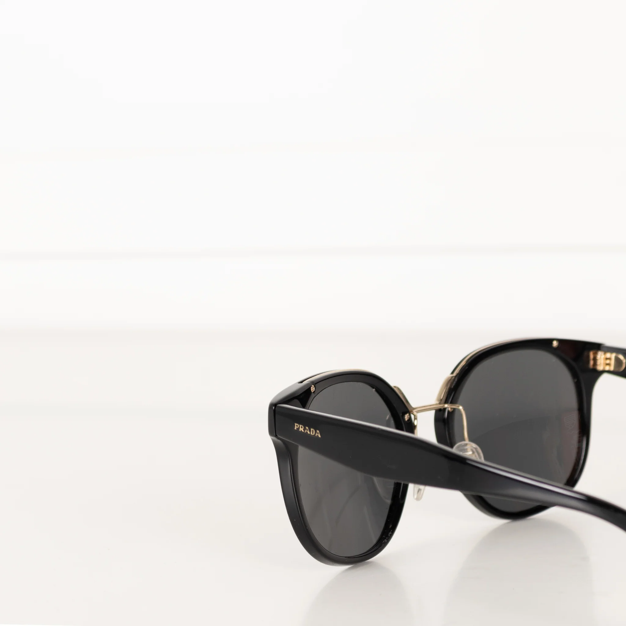 Prada Black & Gold Frame Sunglasses - Image 3