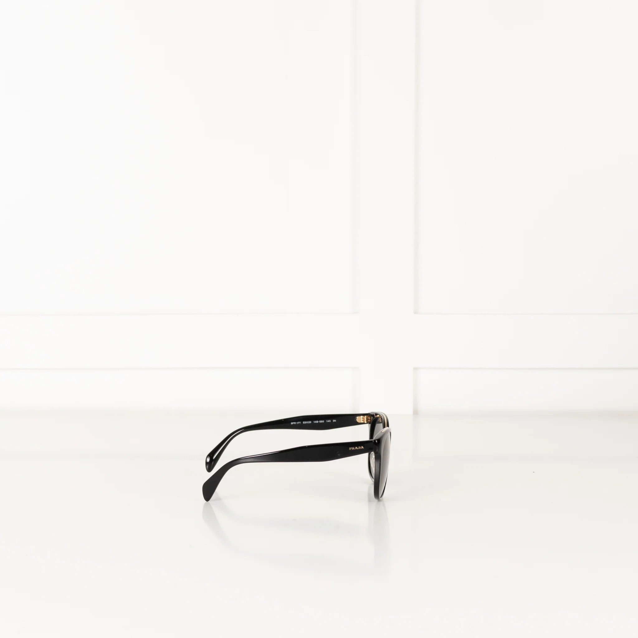 Prada Black & Gold Frame Sunglasses - Image 6