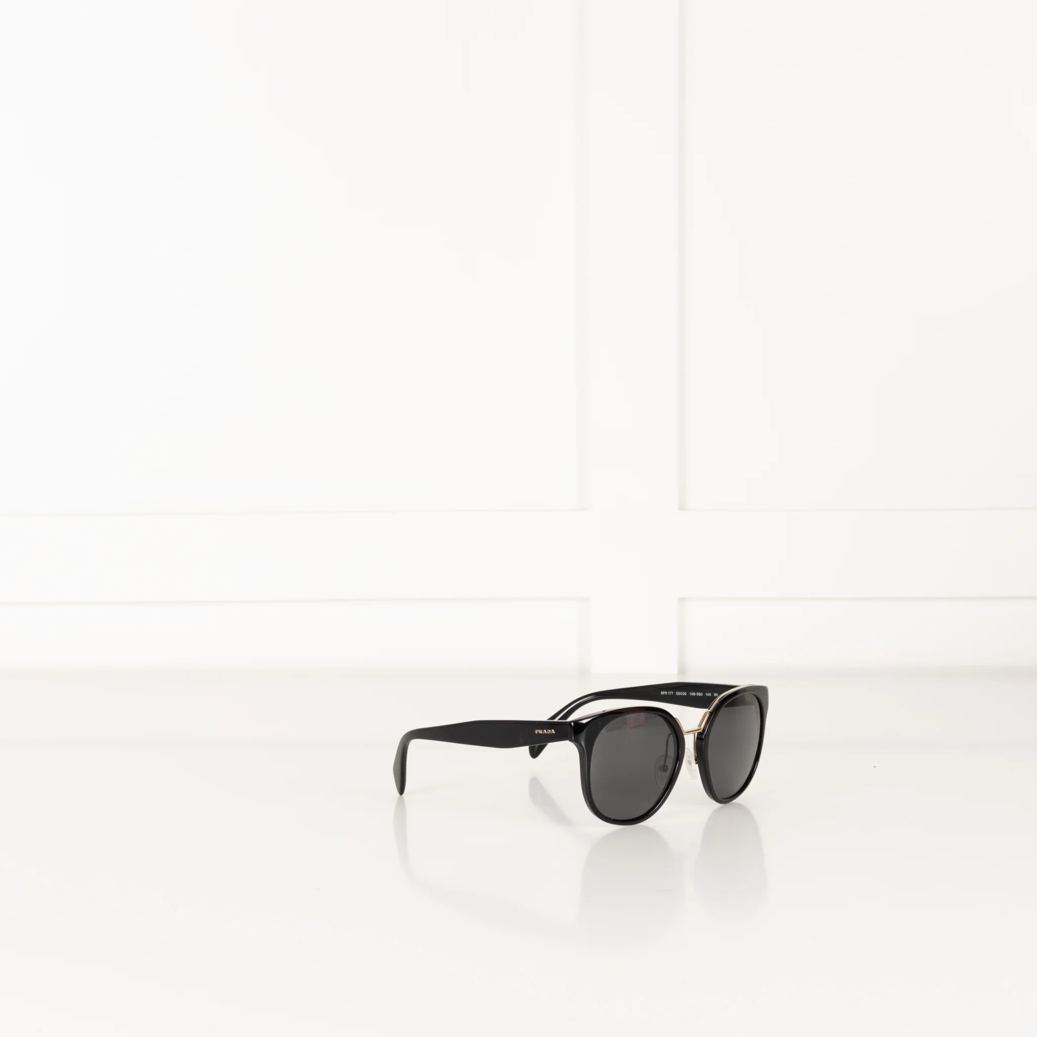 Prada Black & Gold Frame Sunglasses - Image 7