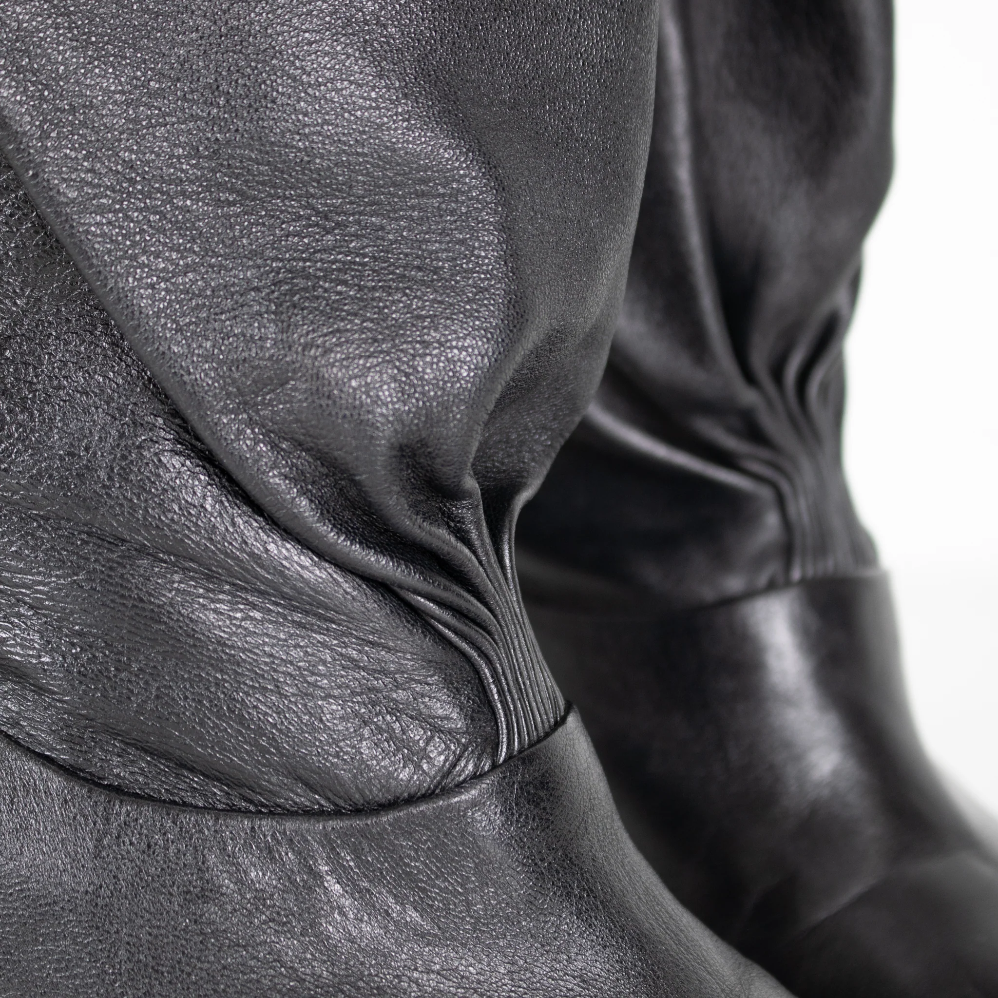 Prada Black Leather High Ankle Boots - Image 11