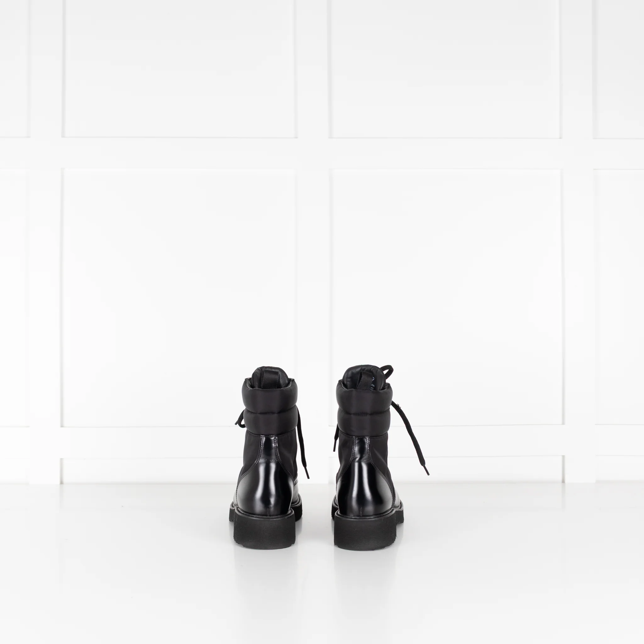 Prada Black Monolith Combat Boots - Image 5