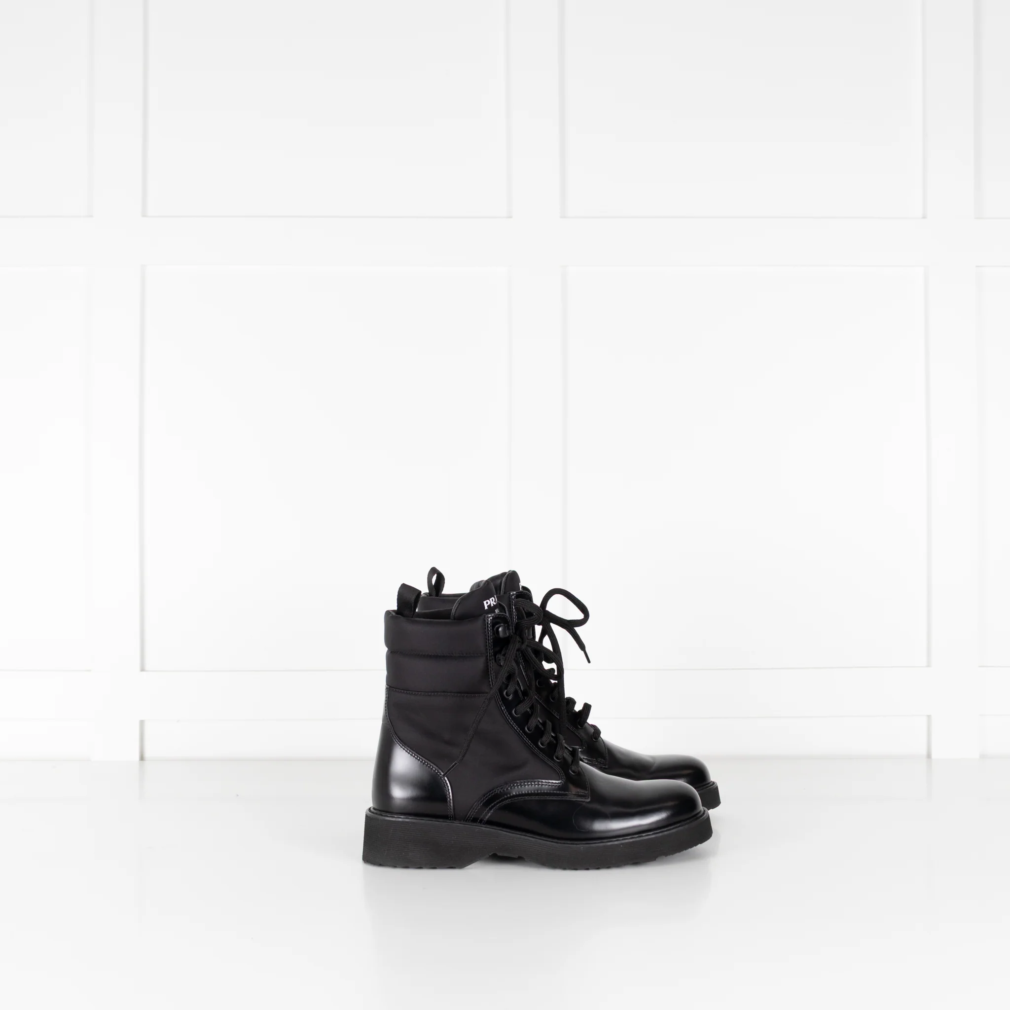 Prada Black Monolith Combat Boots - Image 6