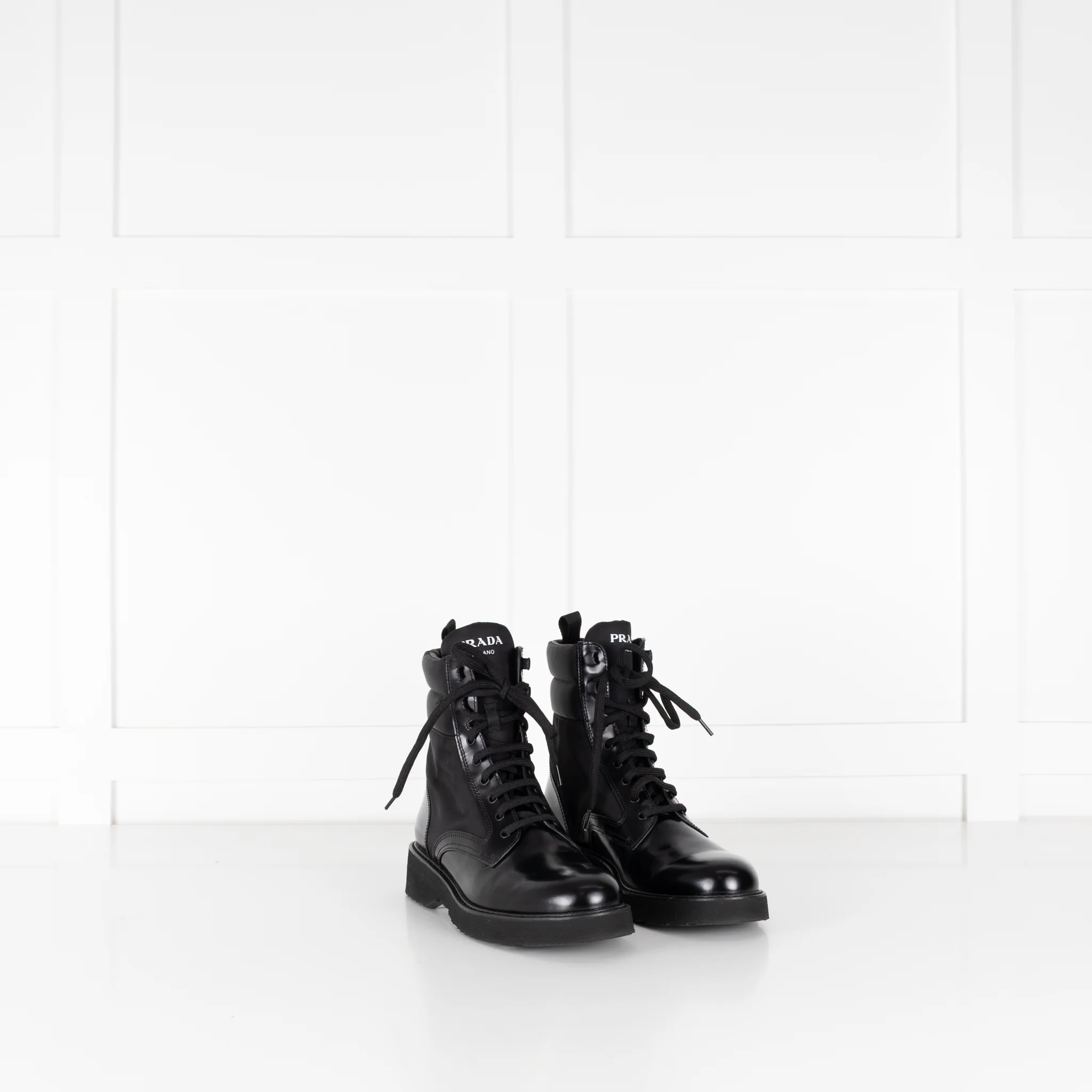Prada Black Monolith Combat Boots - Image 7