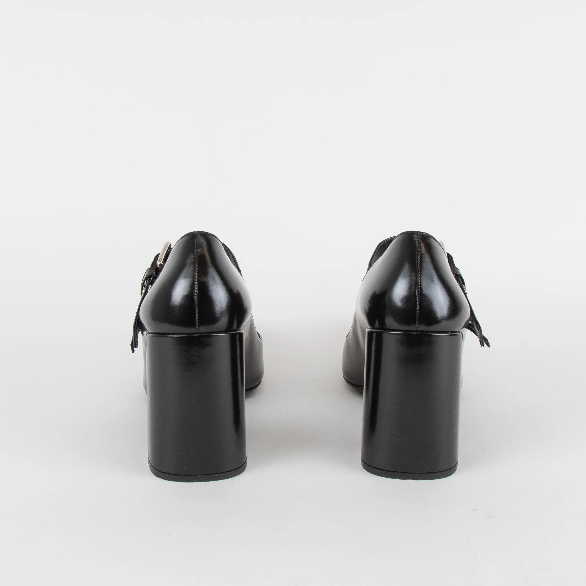 Prada Black Pointed Toe Buckle Up Mary Jane - Image 5