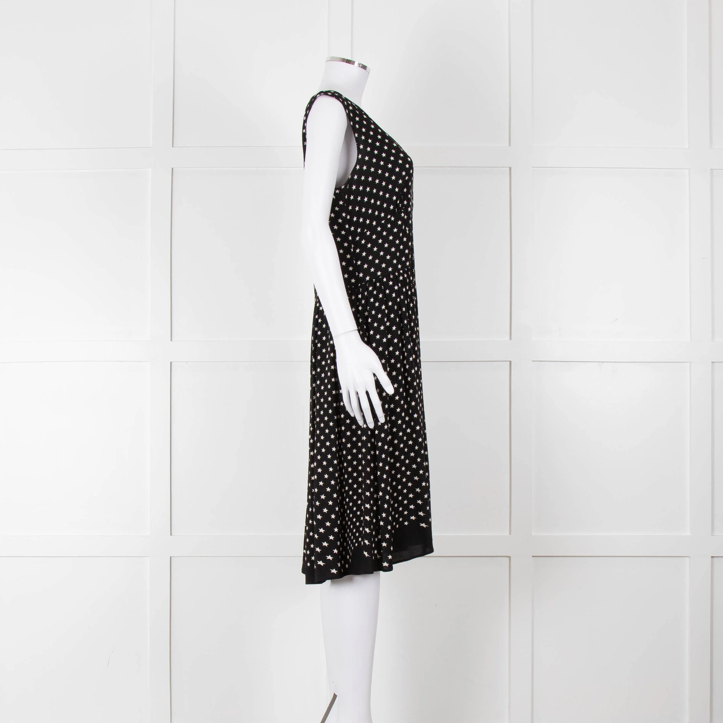 Prada Black White Star Print Sleeveless Dress - Image 3