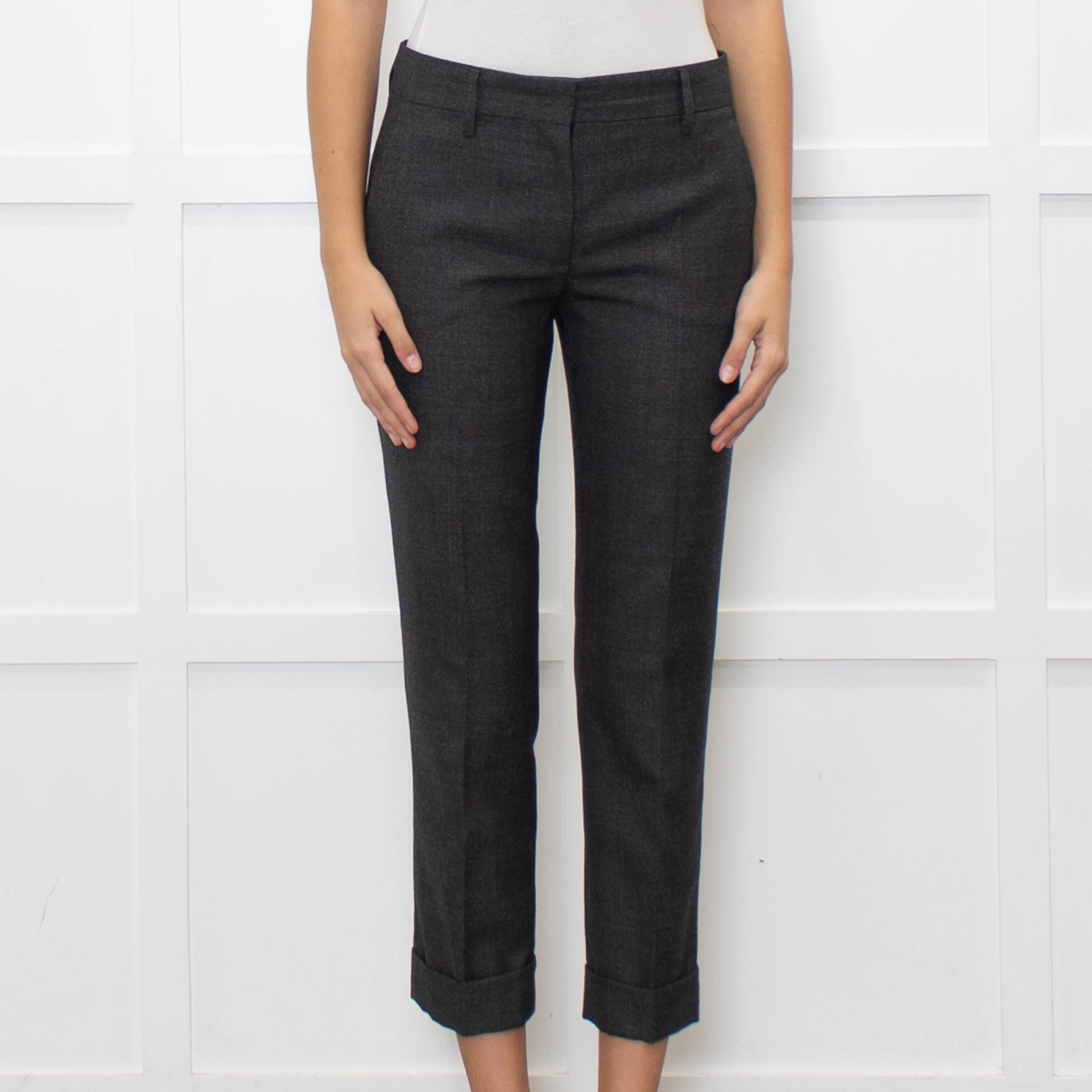Prada Prince Of Wales Check Trousers With Turnups - Image 2