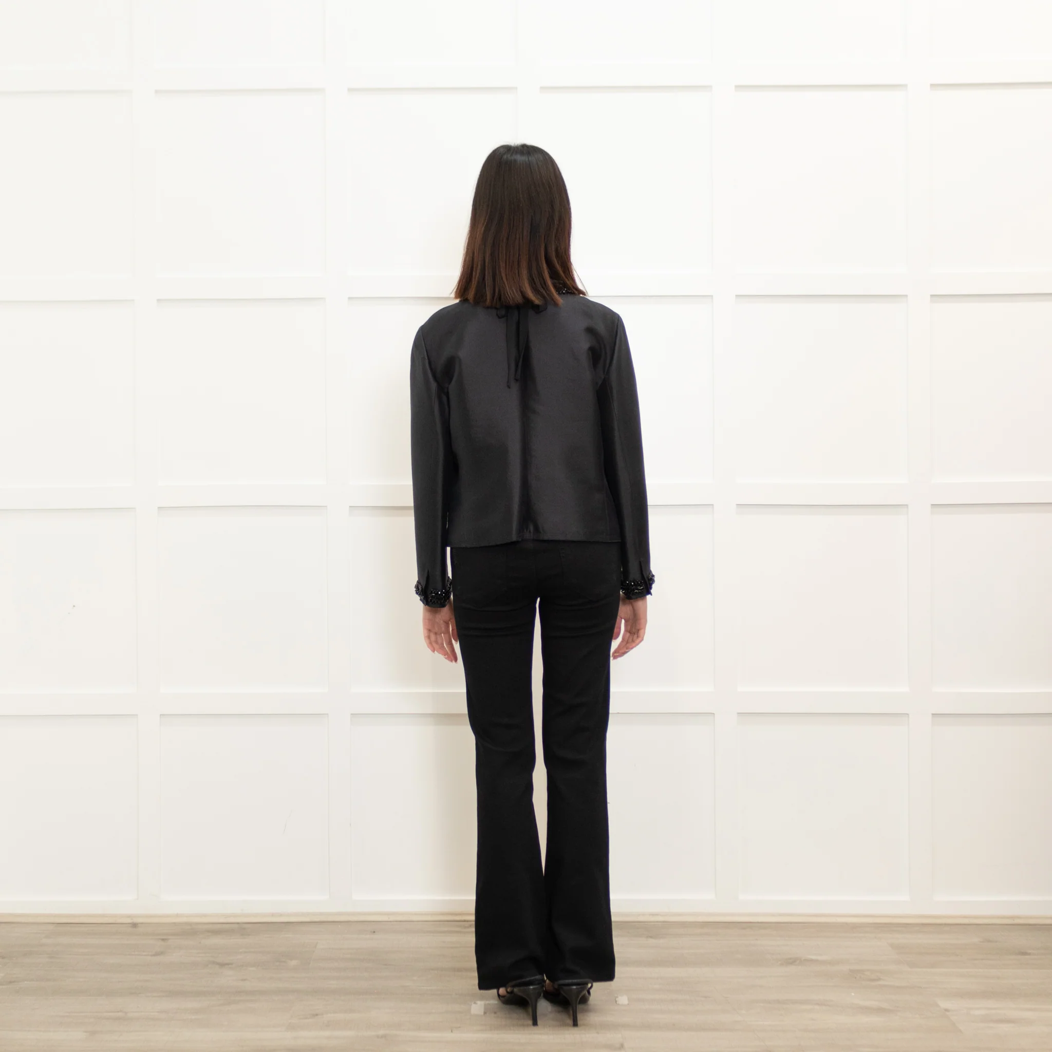 Prada Silk Beaded Trim Short Jacket - Image 5