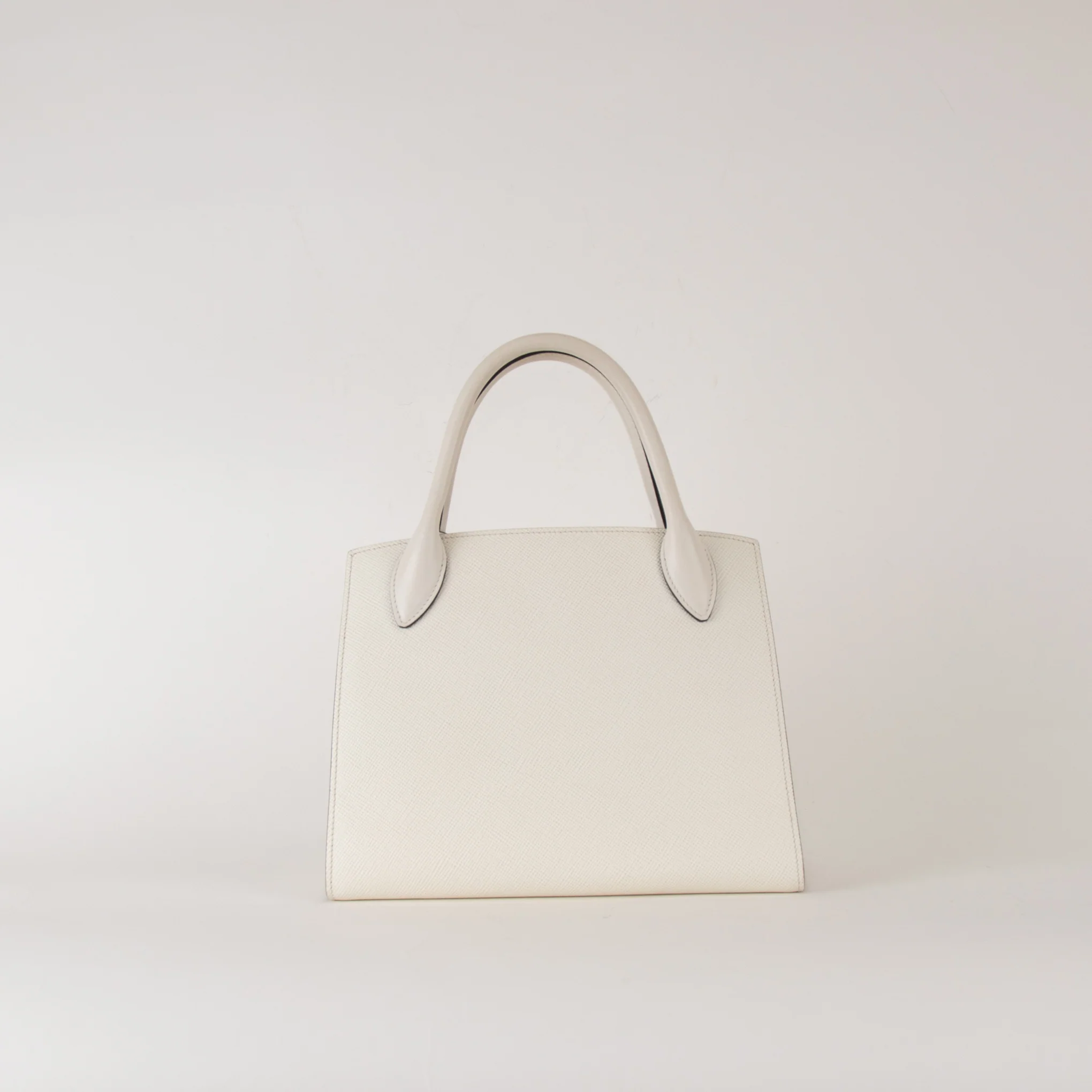 Prada White Saffiano Top Handle With Detachable Long Strap - Image 6