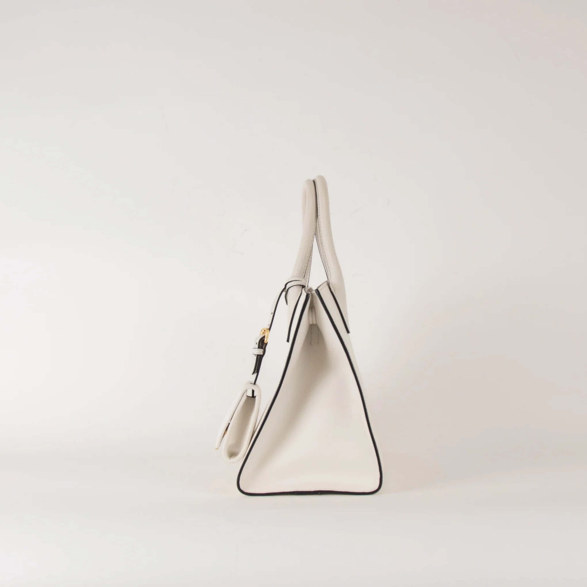 Prada White Saffiano Top Handle With Detachable Long Strap - Image 7
