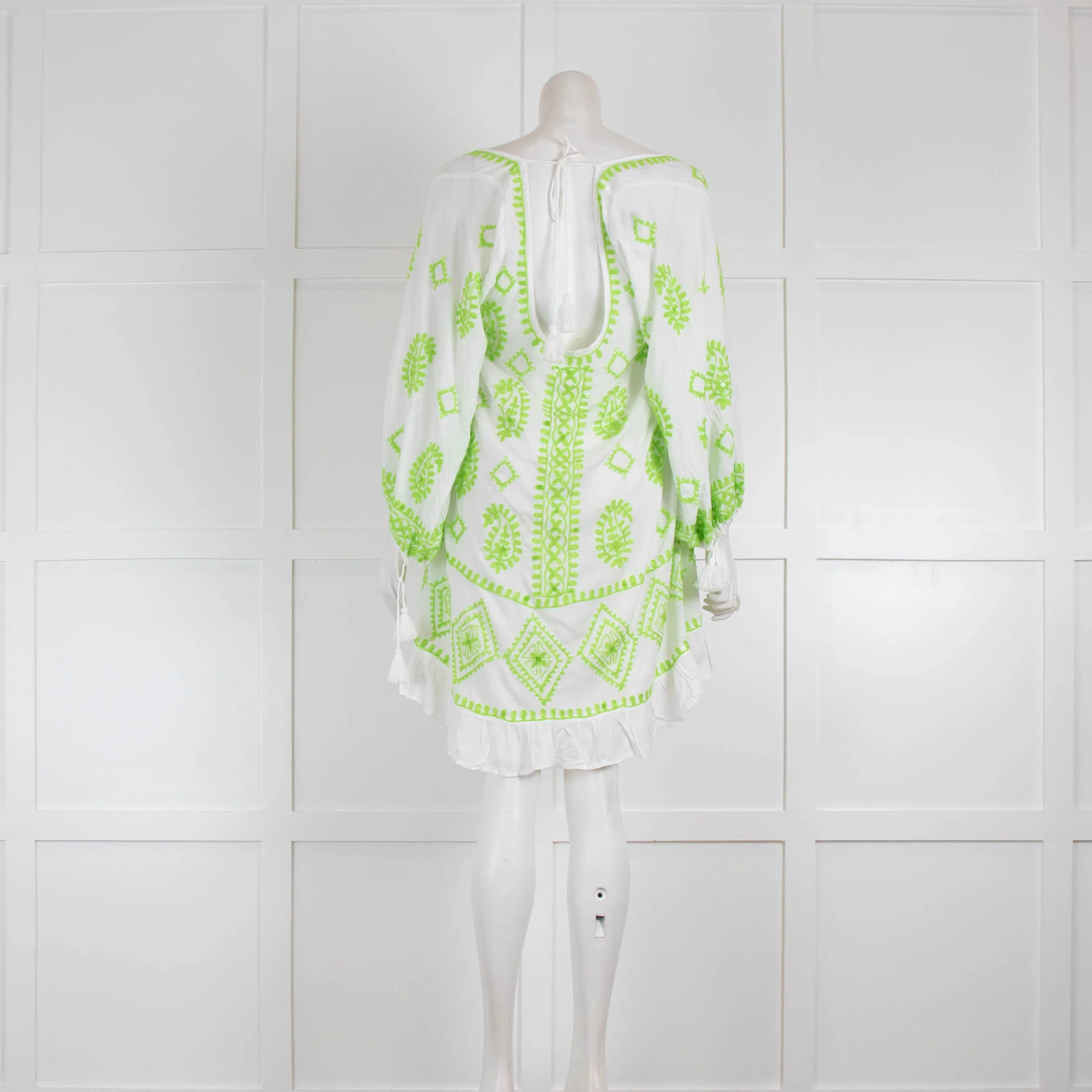 Pranella Embroidered White Kaftan - Image 2