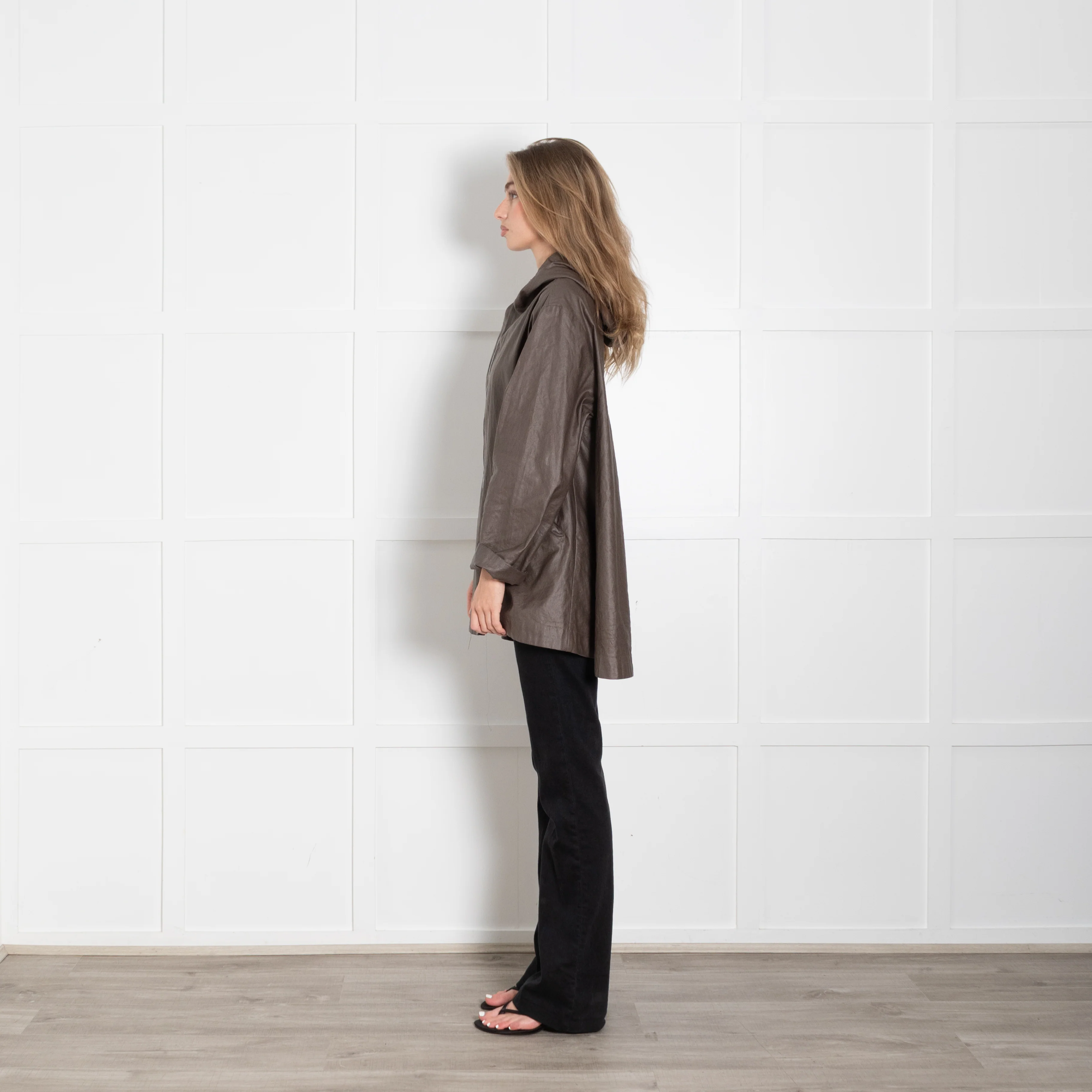 Pret Pour Partir Khaki Swingcoat With Hood - Image 4