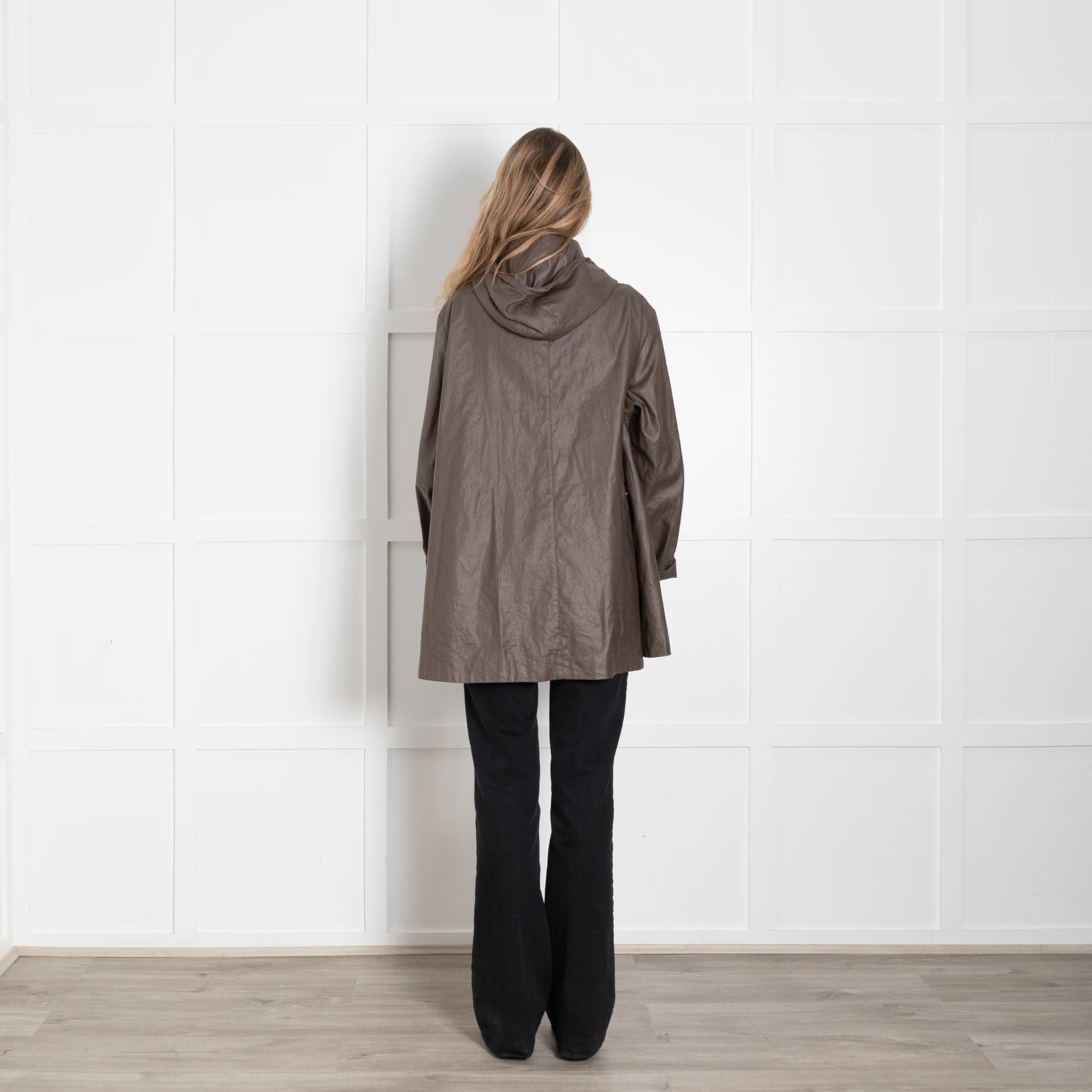 Pret Pour Partir Khaki Swingcoat With Hood - Image 5