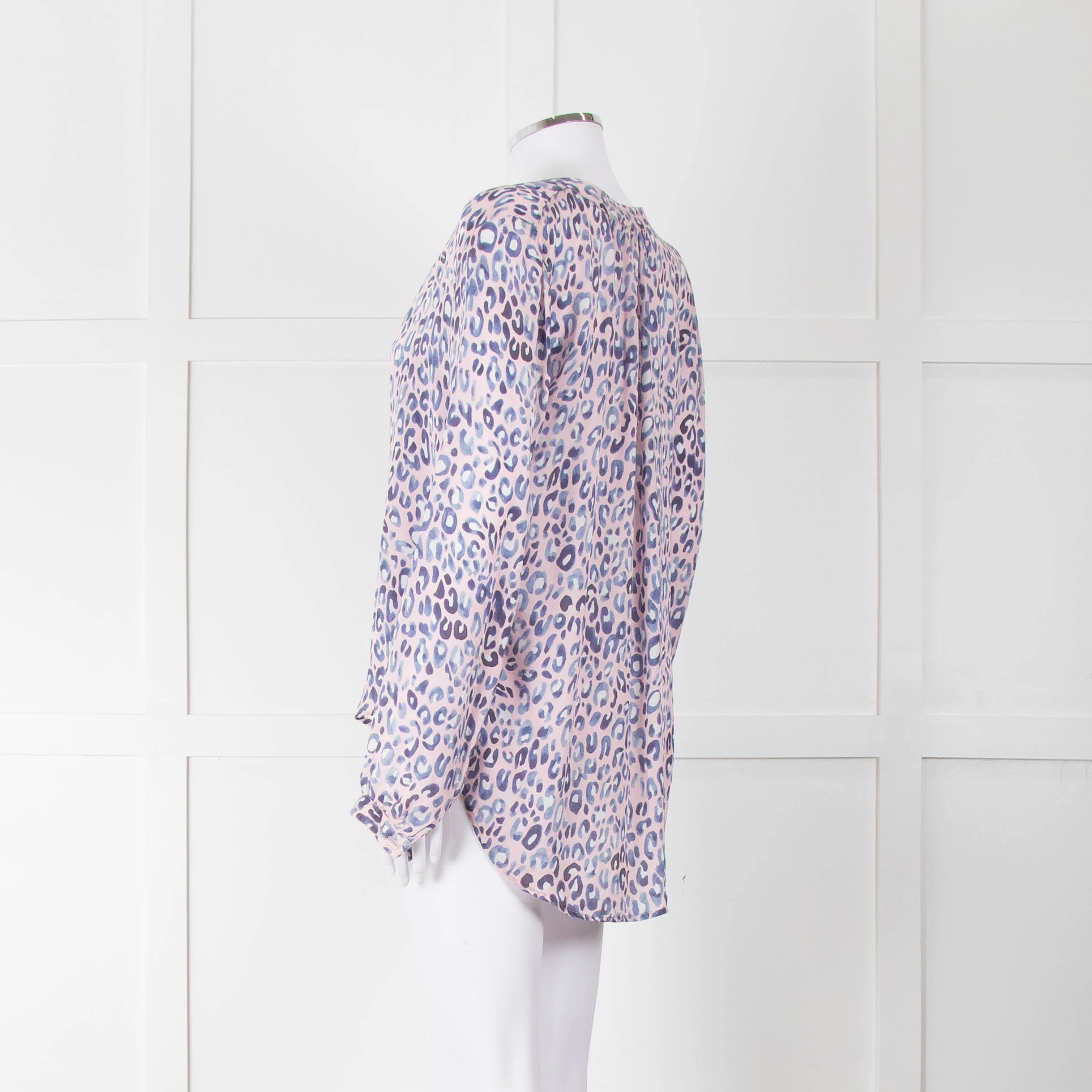 Primrose Park Pink Blue Leopard Print Blouse - Image 6
