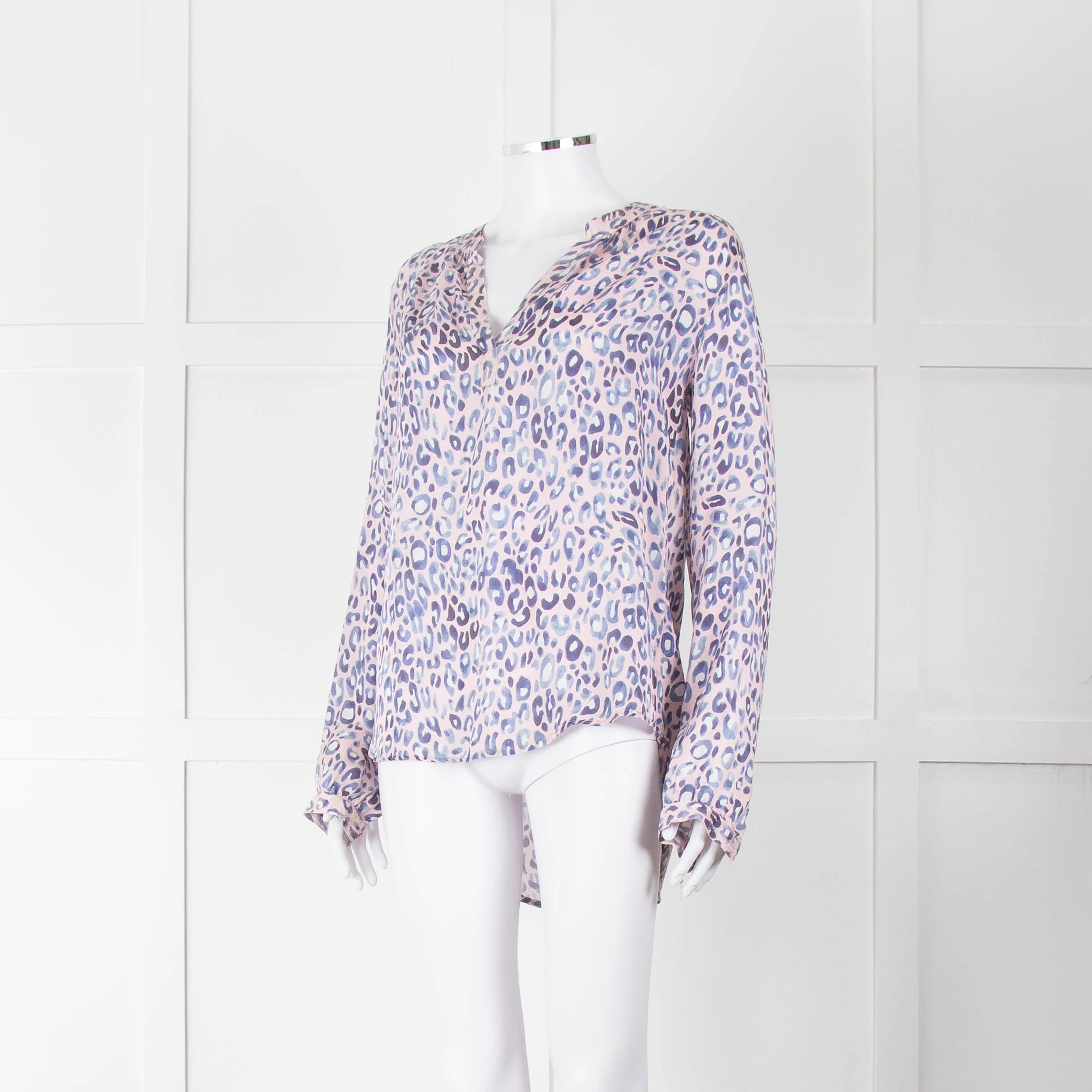 Primrose Park Pink Blue Leopard Print Blouse - Image 8