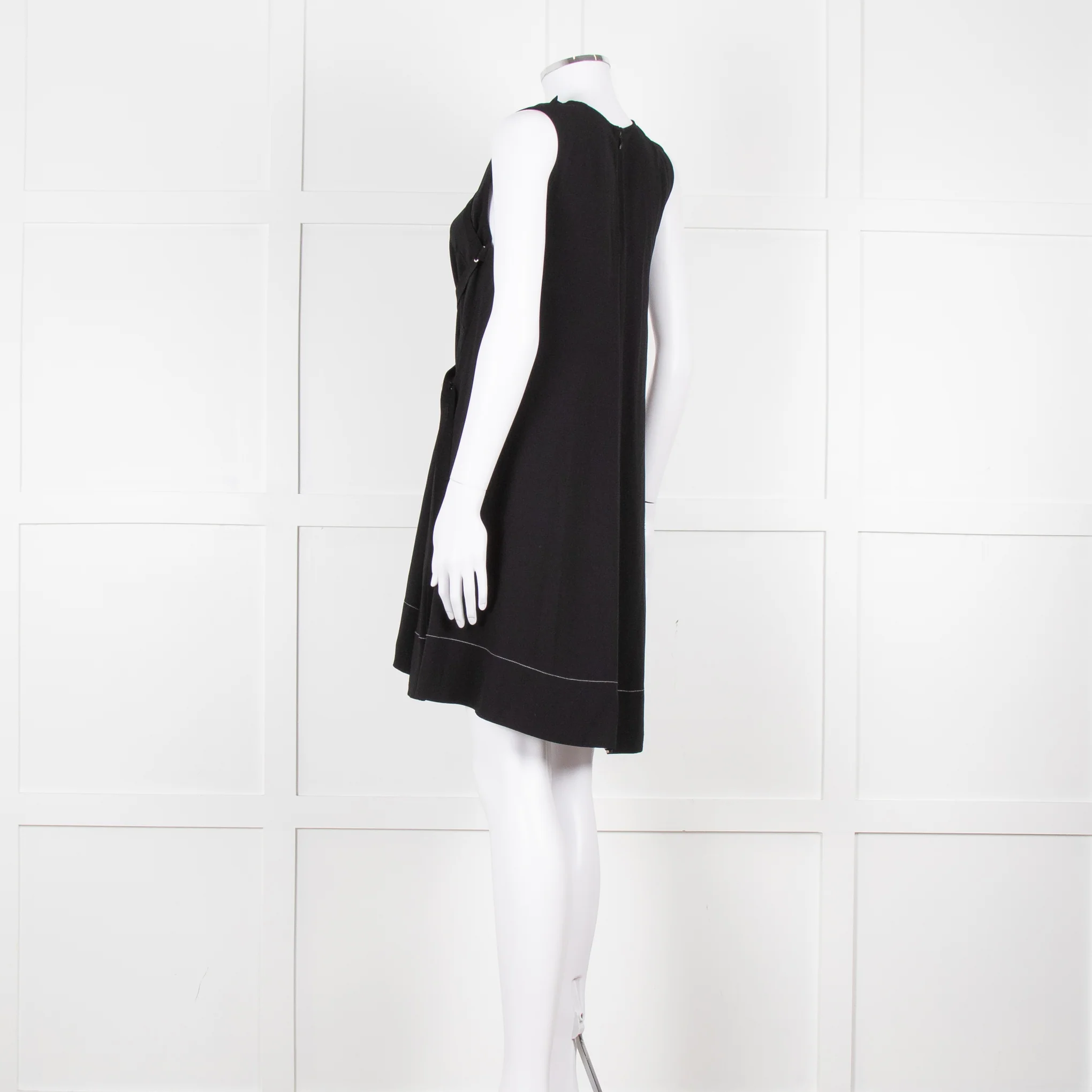 Proenza Schouler Black Sleeveless Harness Detail Mini Dress - Image 6