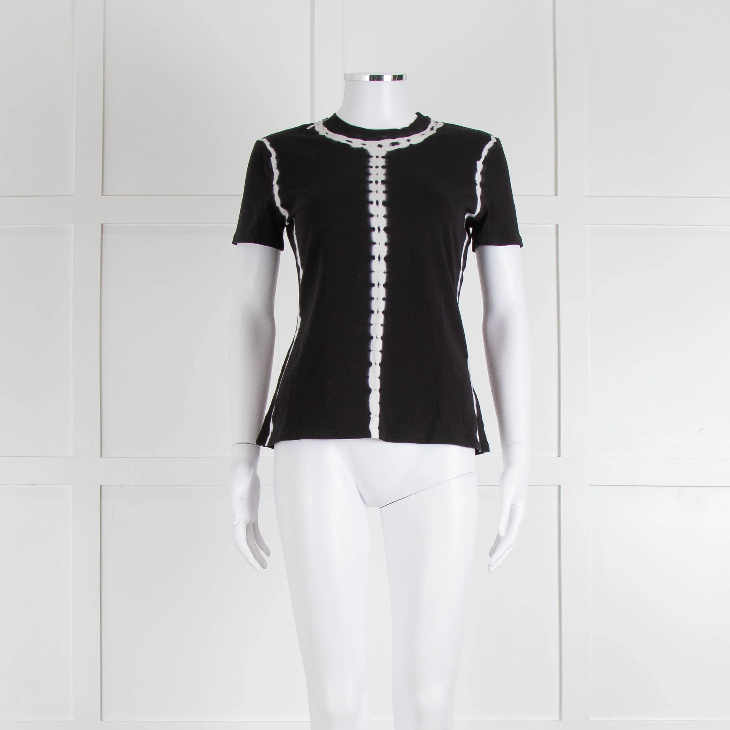 Proenza Schouler Black Tie Dye Detail Short Sleeve T-Shirt