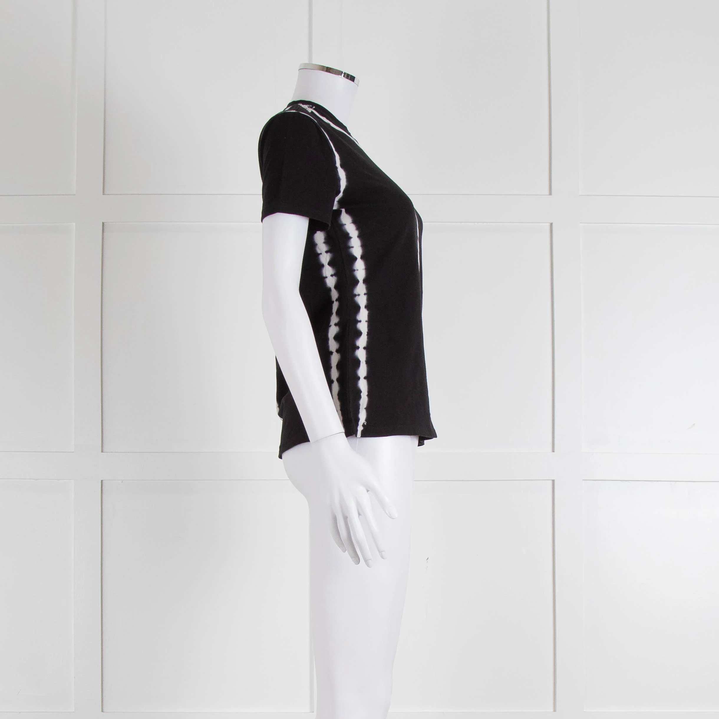 Proenza Schouler Black Tie Dye Detail Short Sleeve T-Shirt - Image 3