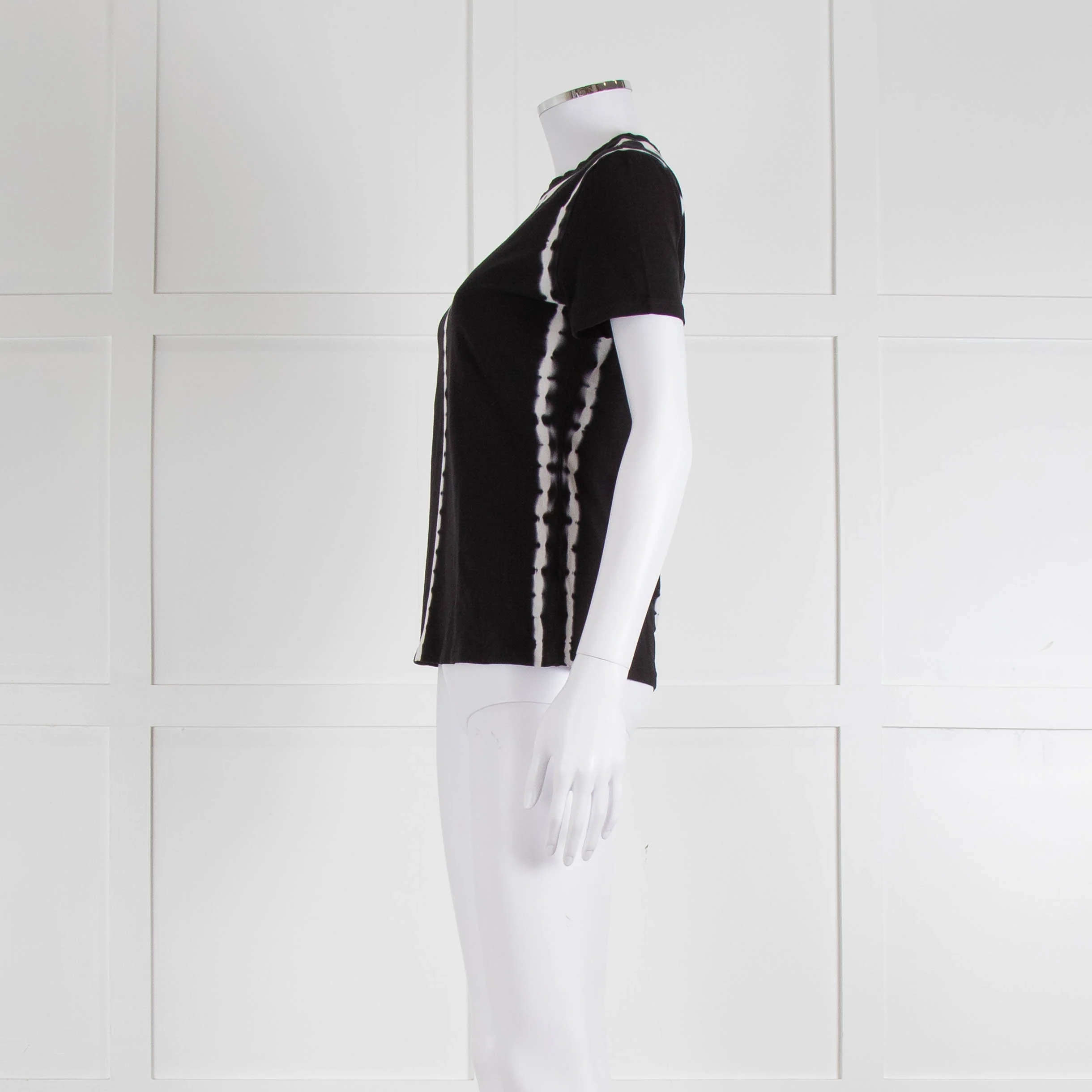 Proenza Schouler Black Tie Dye Detail Short Sleeve T-Shirt - Image 7