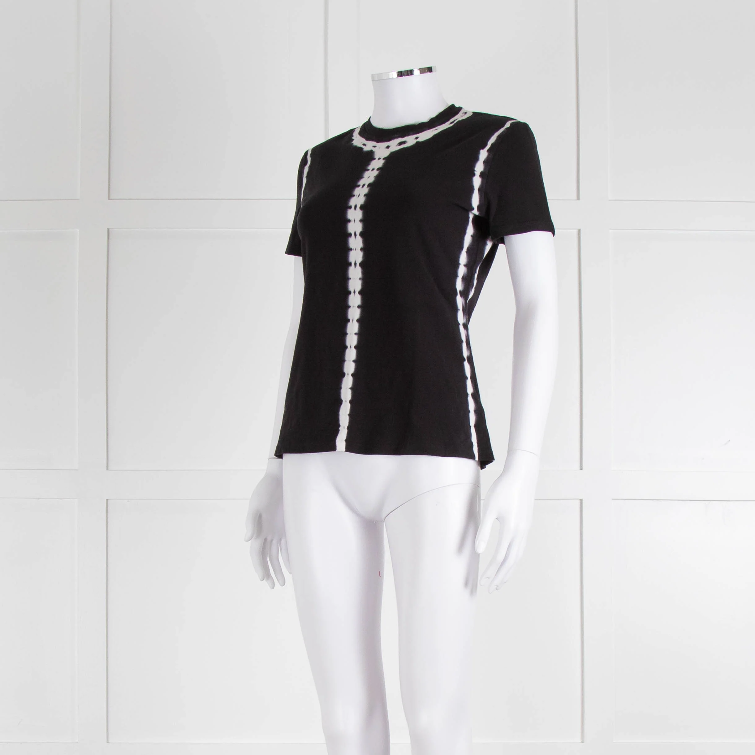 Proenza Schouler Black Tie Dye Detail Short Sleeve T-Shirt - Image 8