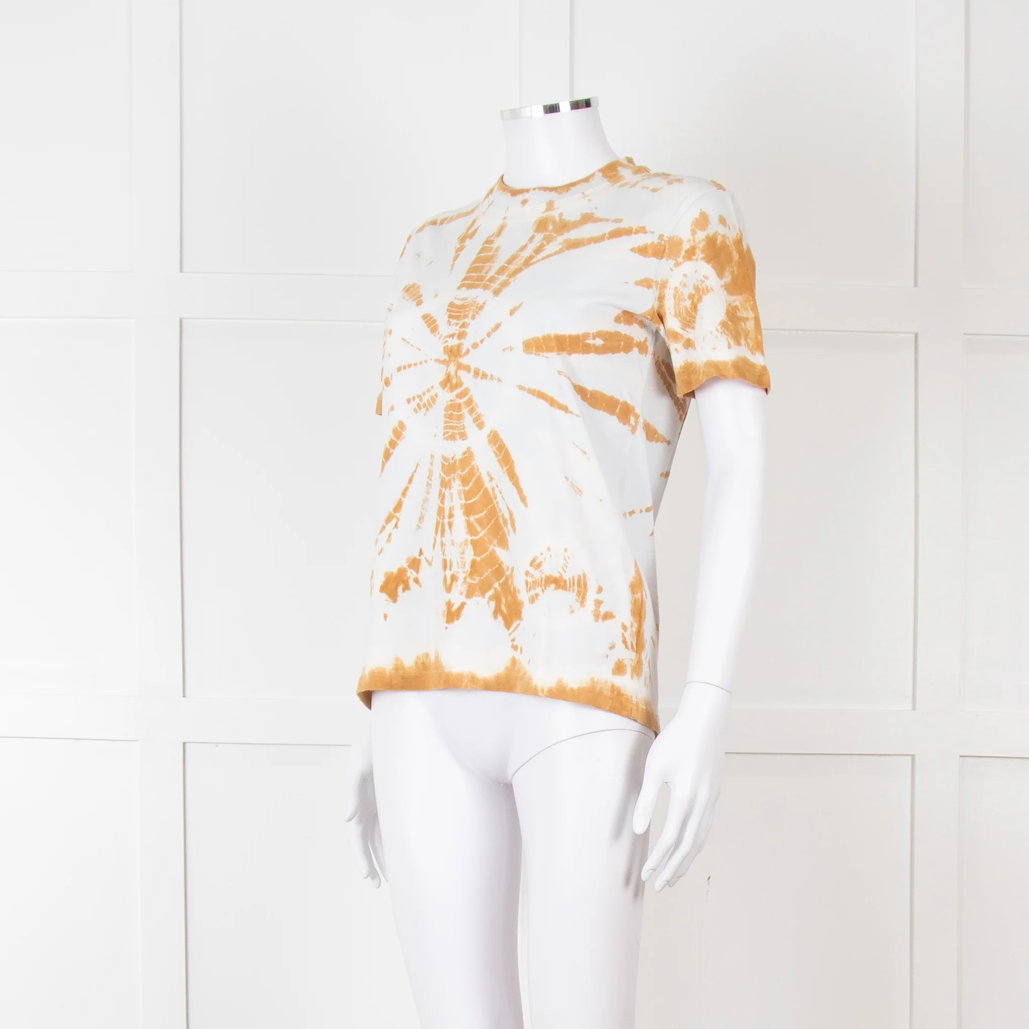 Proenza Schouler Cream Beige Tie Dye T-Shirt - Image 2