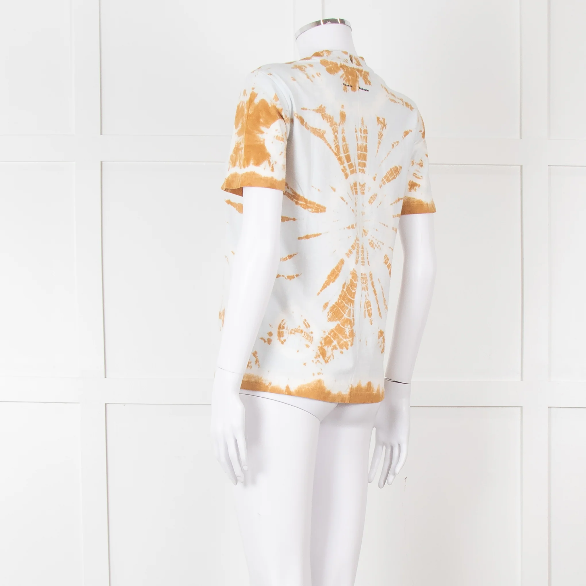 Proenza Schouler Cream Beige Tie Dye T-Shirt - Image 4