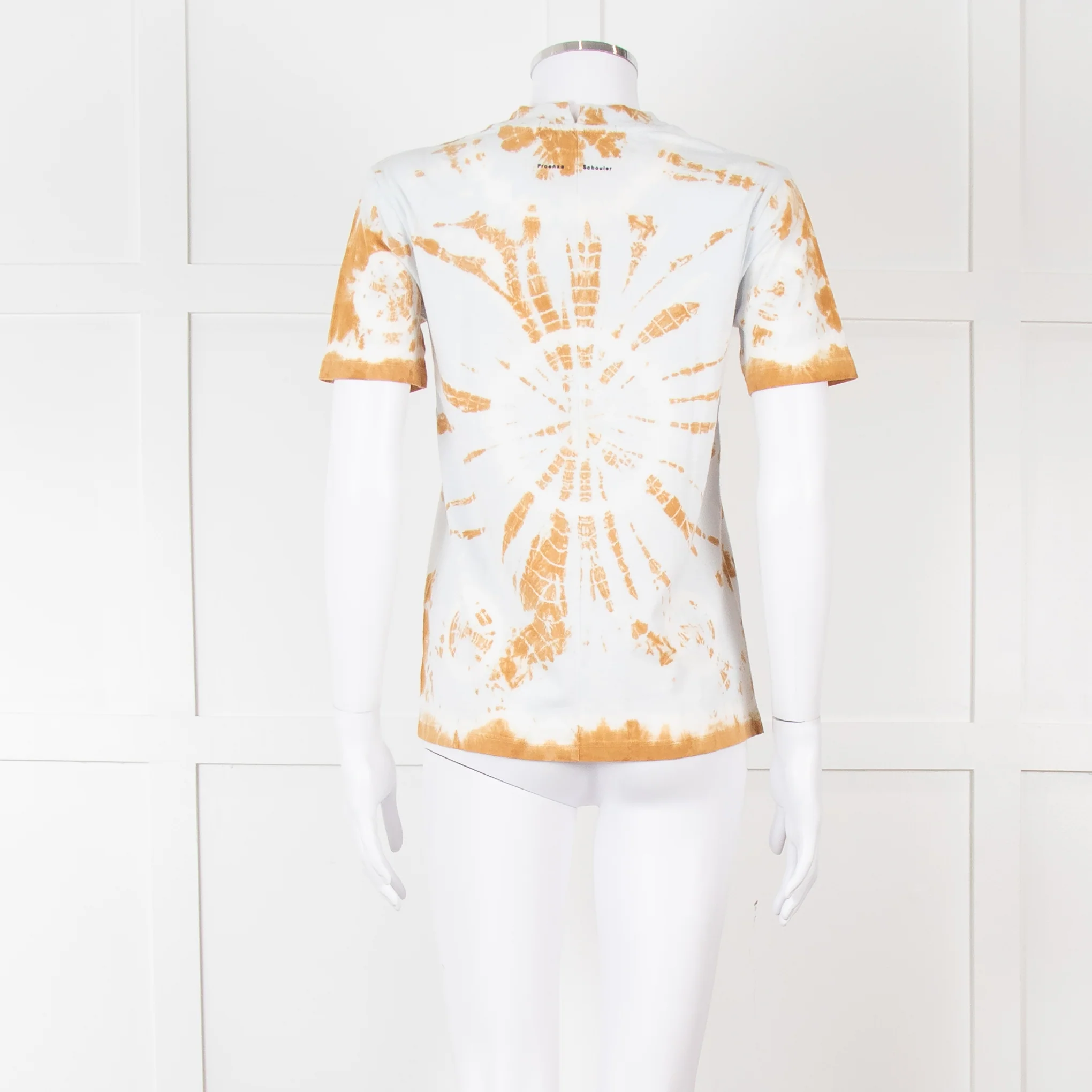 Proenza Schouler Cream Beige Tie Dye T-Shirt - Image 5