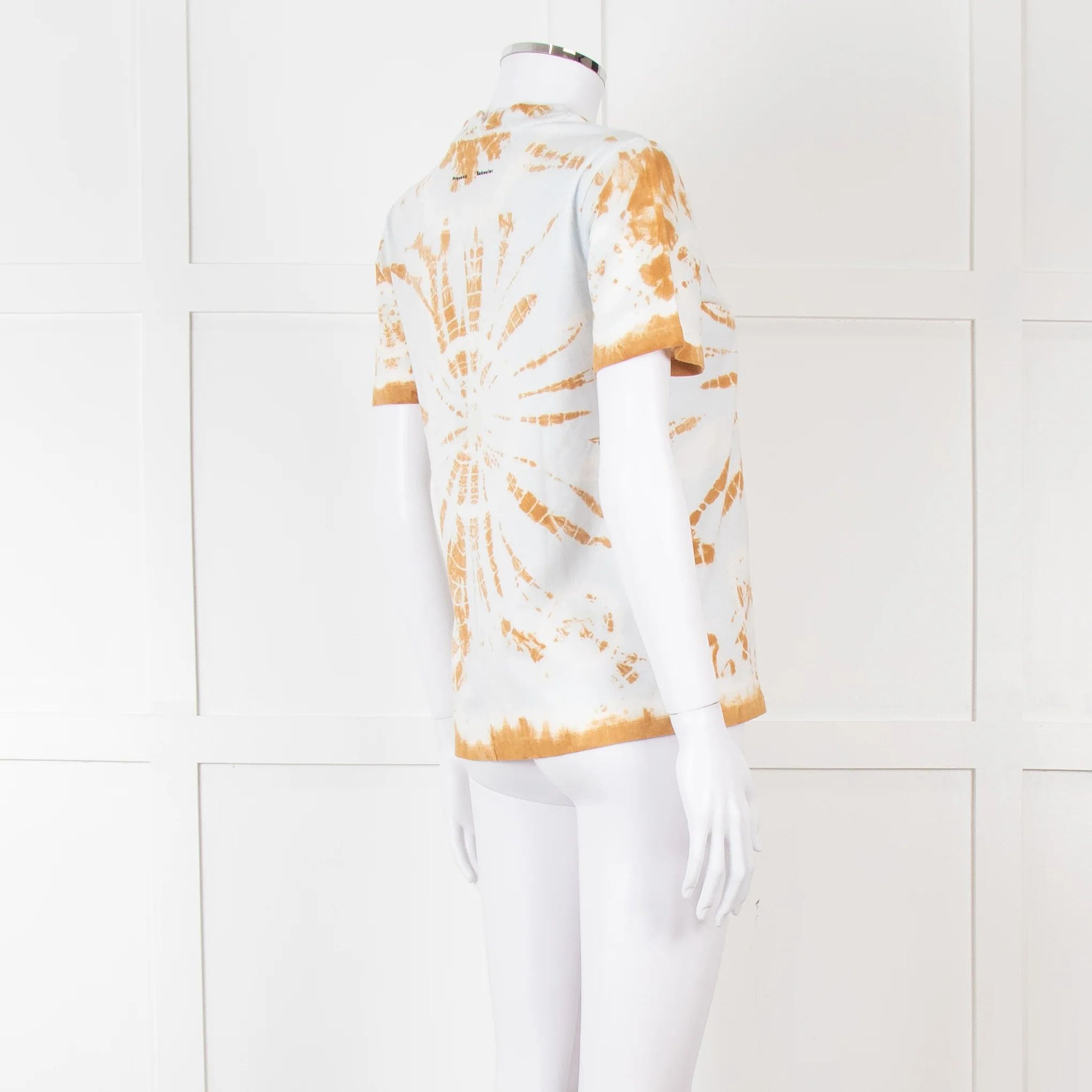 Proenza Schouler Cream Beige Tie Dye T-Shirt - Image 6