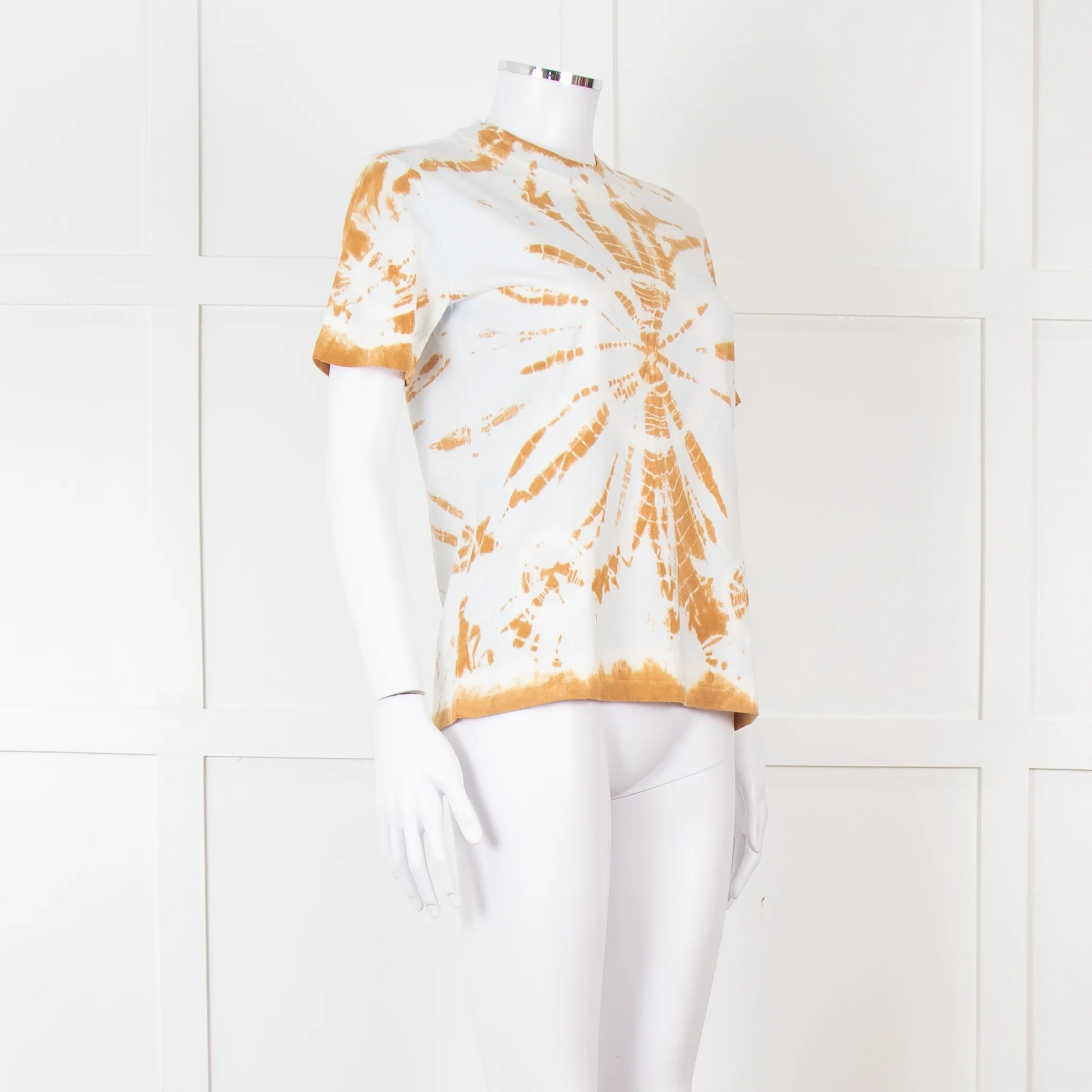 Proenza Schouler Cream Beige Tie Dye T-Shirt - Image 8