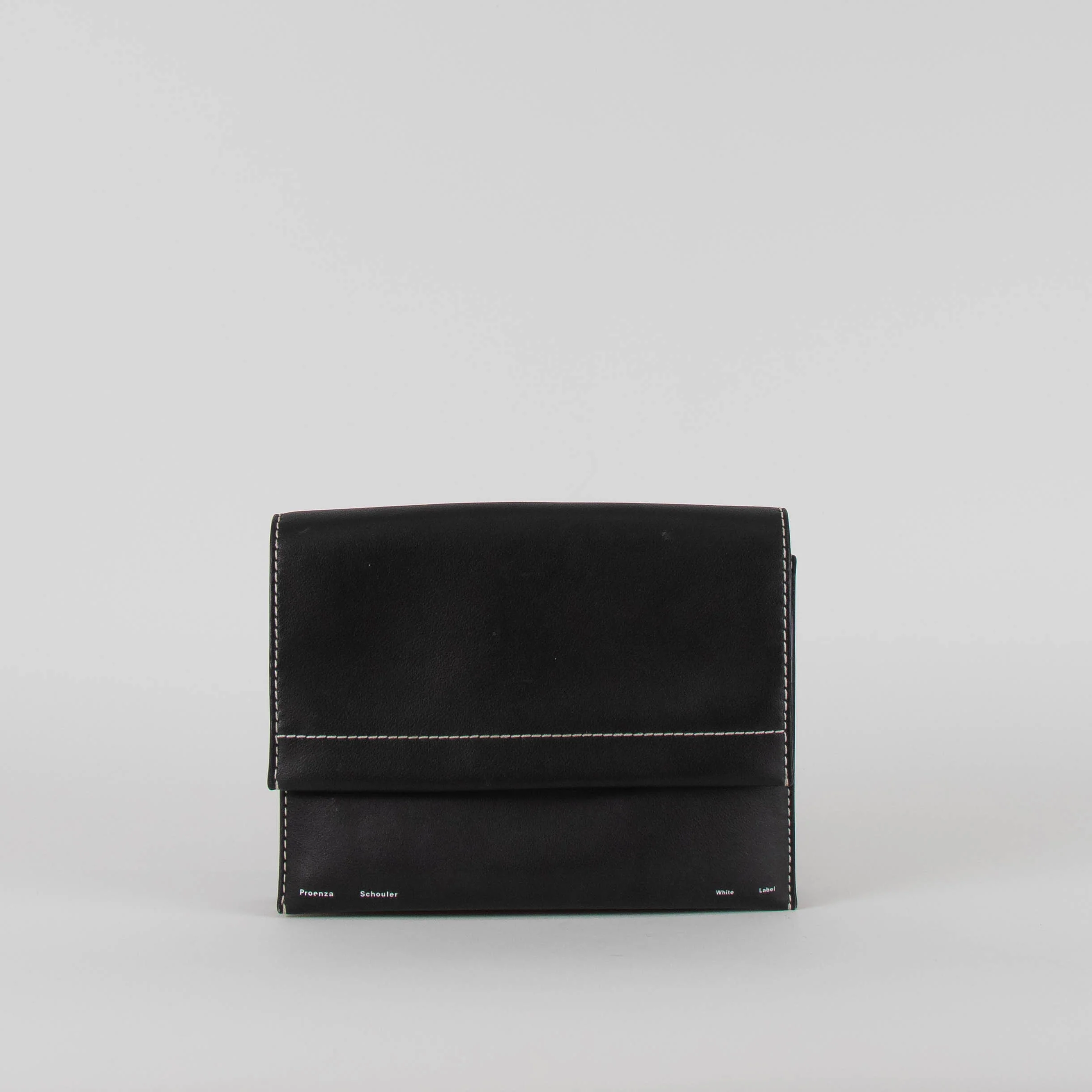 Proenza Schouler White Label Black Accordion Flap Bag