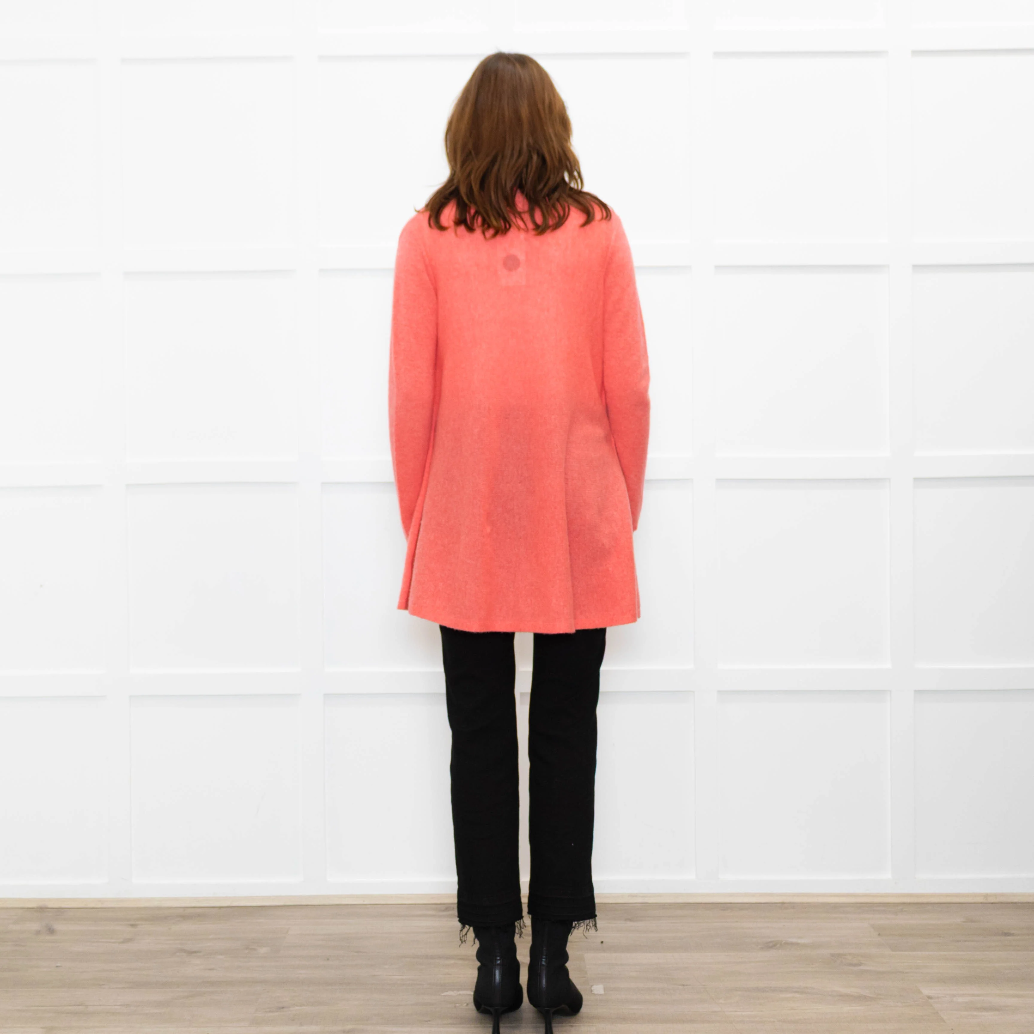 Pure Cashmere Coral Pink Cashmere Cardigan - Image 5