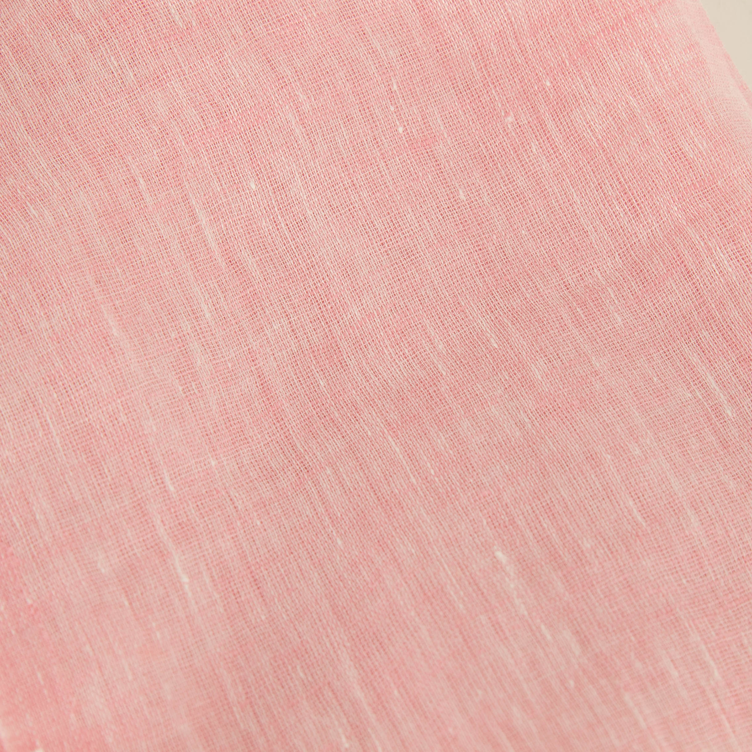 Puro Pink Linen Fringed Scarf - Image 6