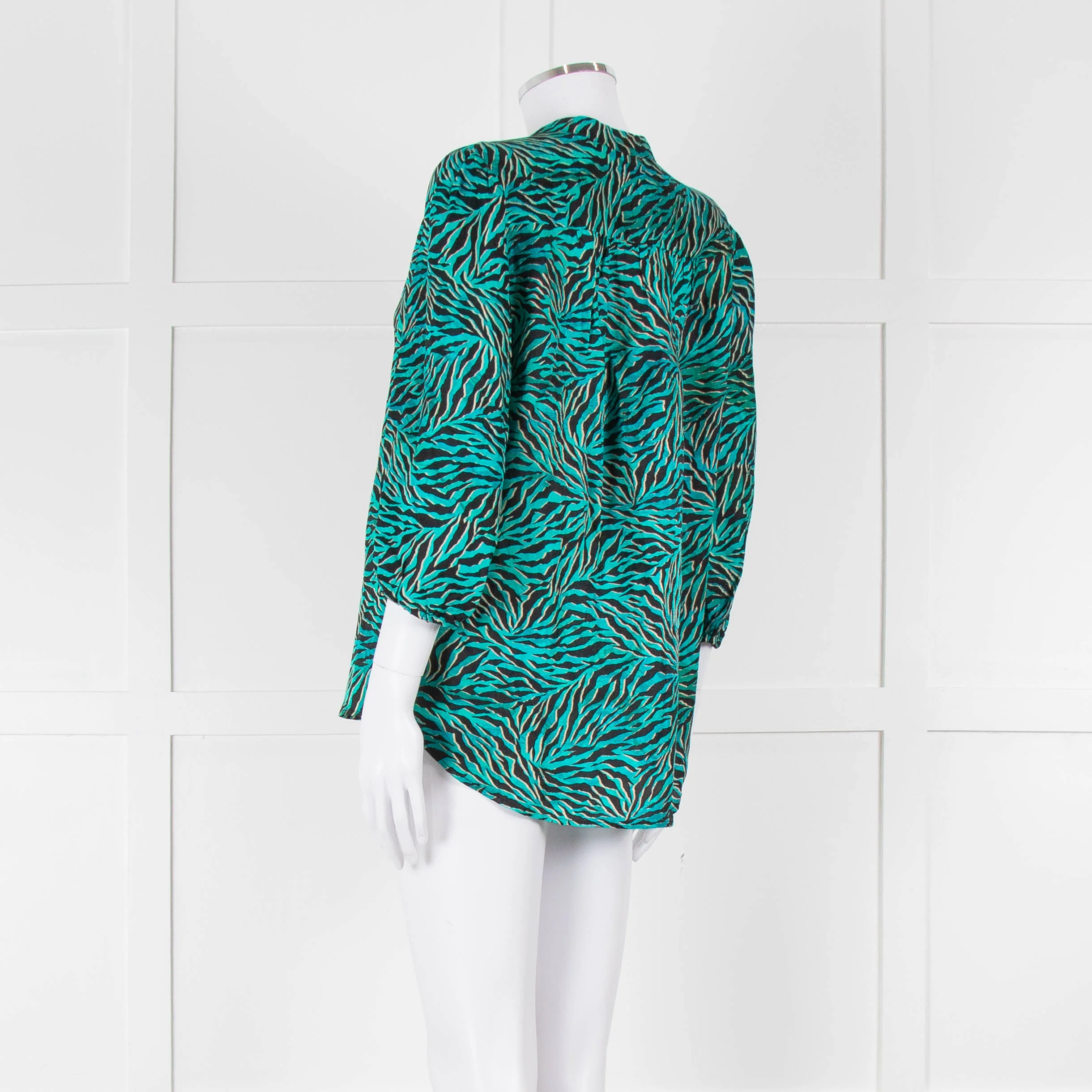 Pyrus Turquoise and Black Patterned Blouse - Image 6