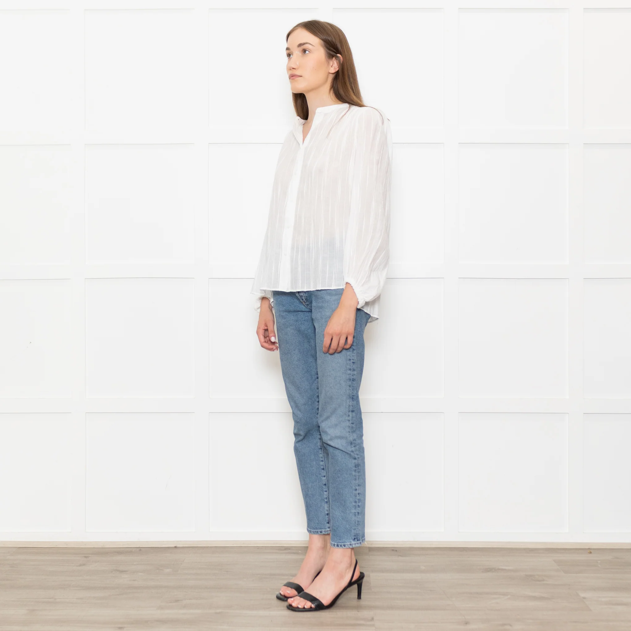 Raag + Bamford White Una Handwoven Blouse - Image 3