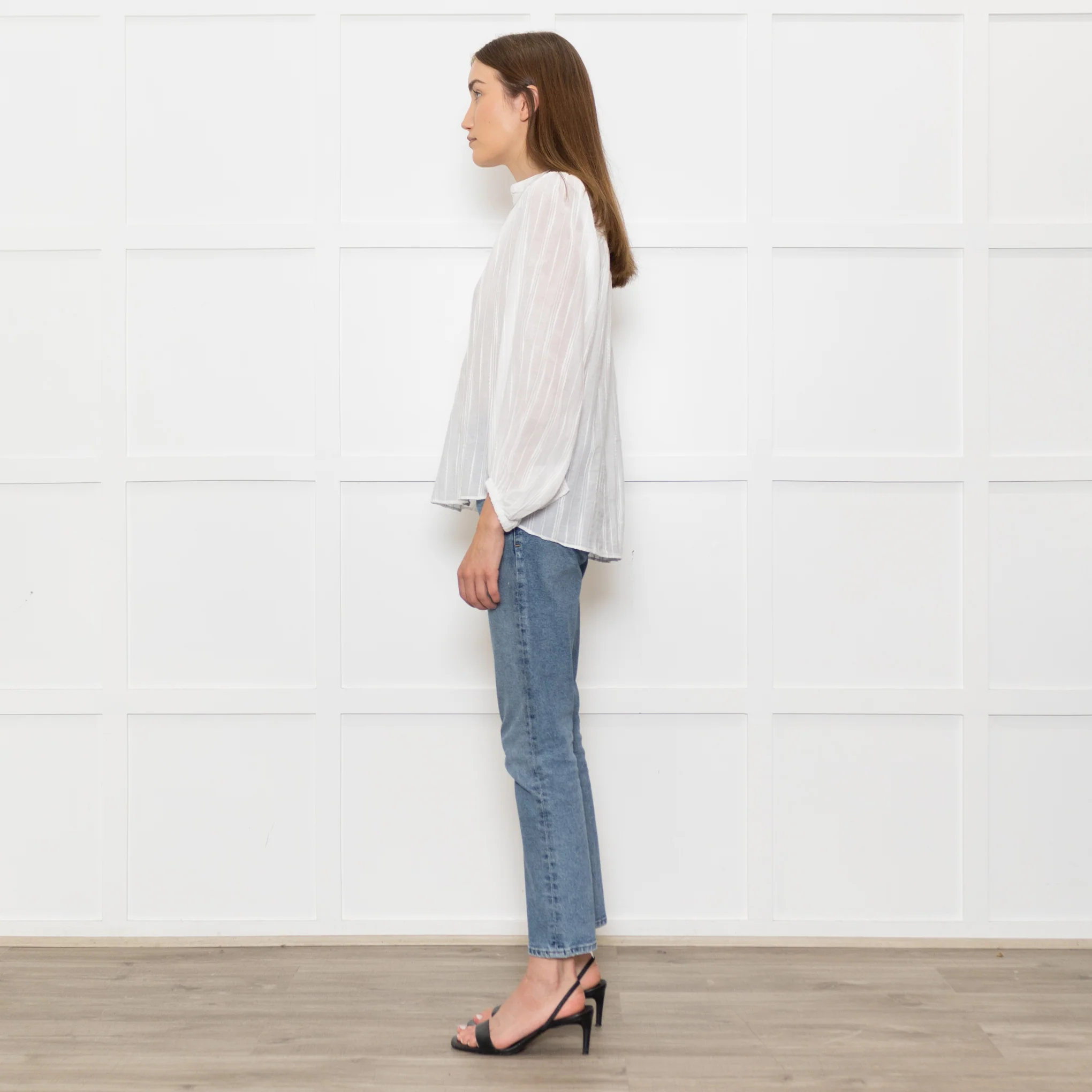 Raag + Bamford White Una Handwoven Blouse - Image 4