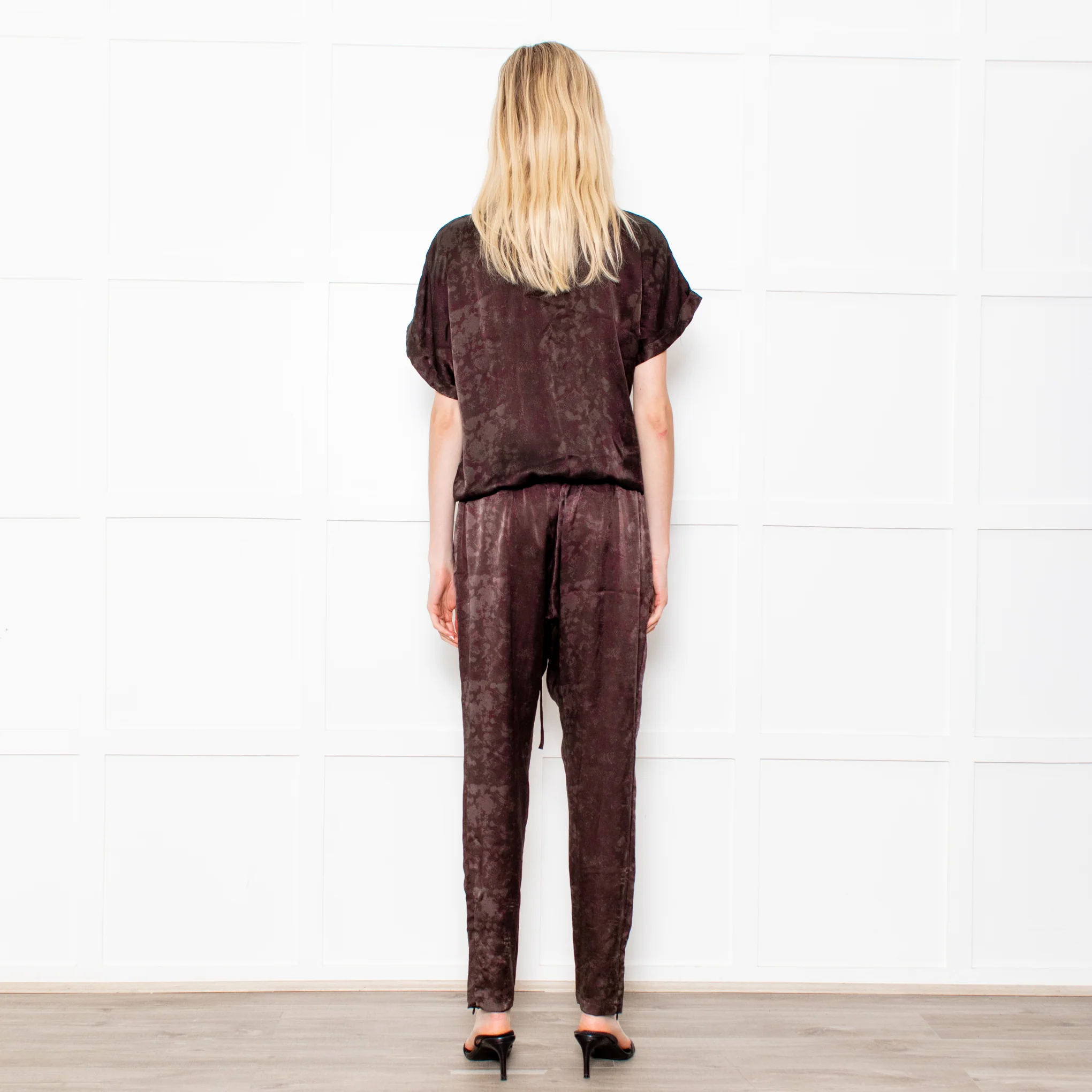 Rabens Saloner Dark Green Snake Print Jumpsuit - Image 5