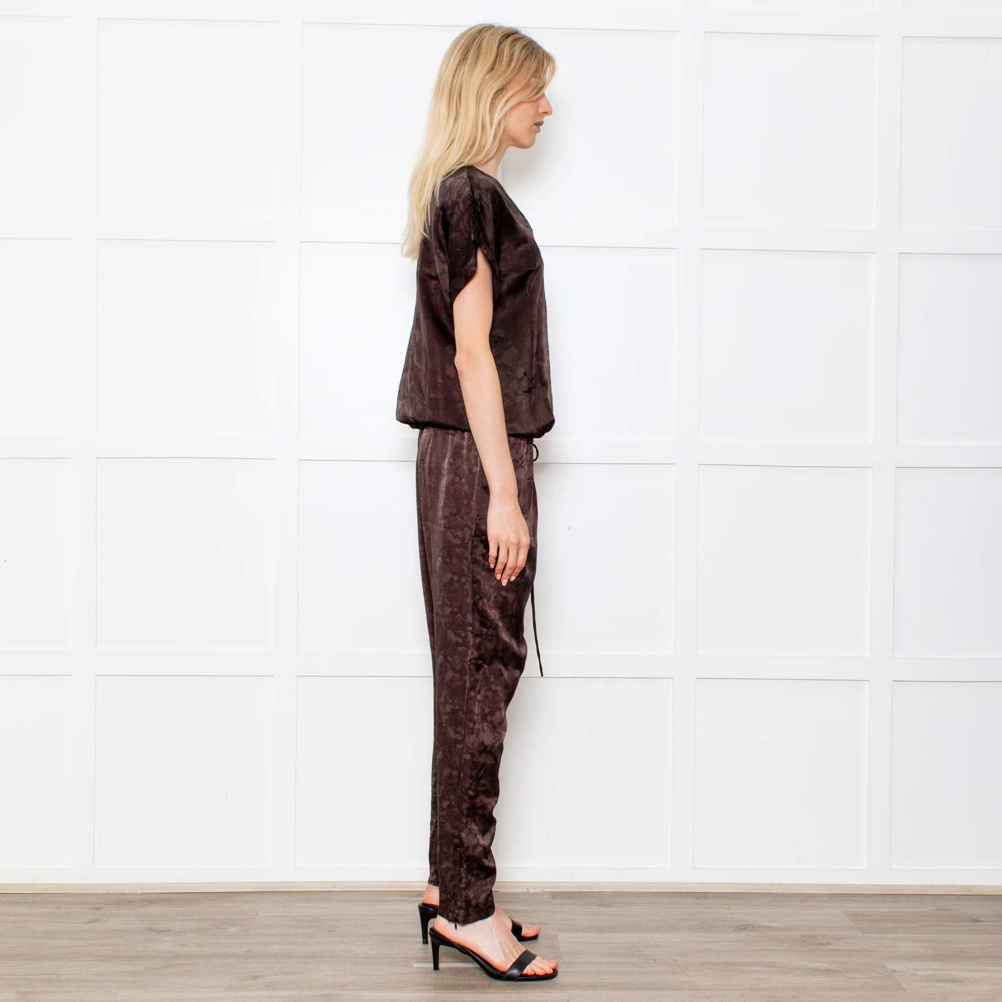 Rabens Saloner Dark Green Snake Print Jumpsuit - Image 6