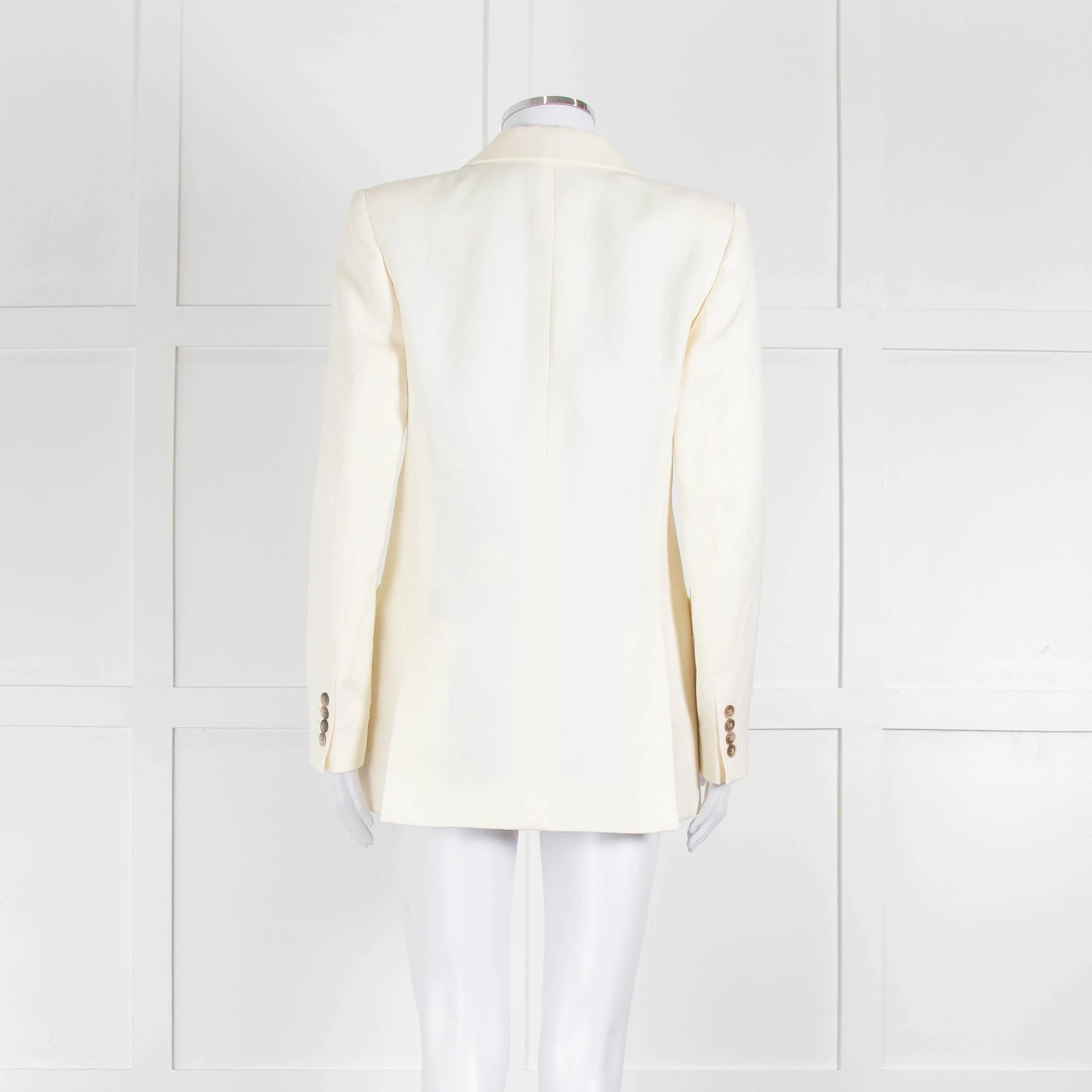 Racil Ivory Tailored Jacket Blue Floral Lining - Image 5