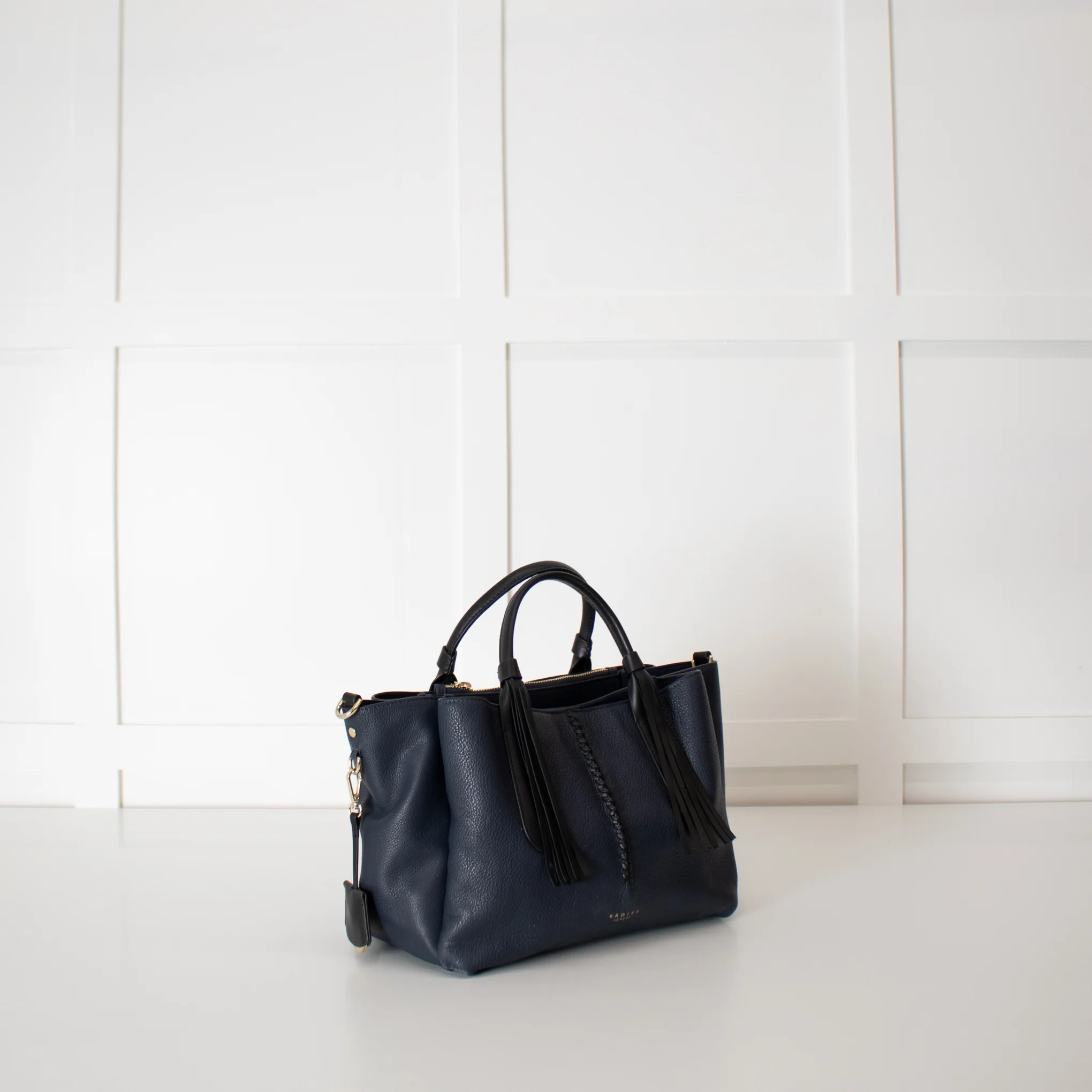 Radley Navy Blue Top Handle with Whipstitch Detail - Image 2