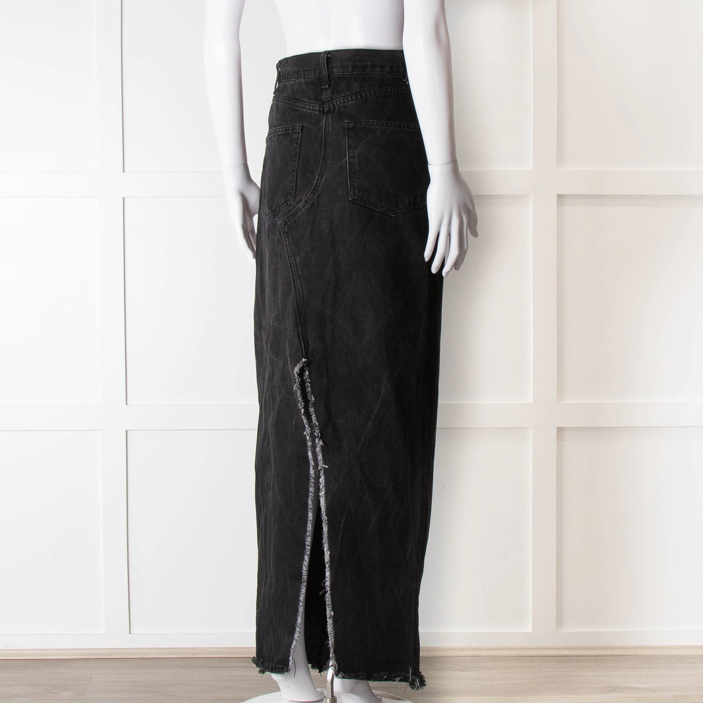 Raey Black Denim Long Pencil Skirt - Image 5