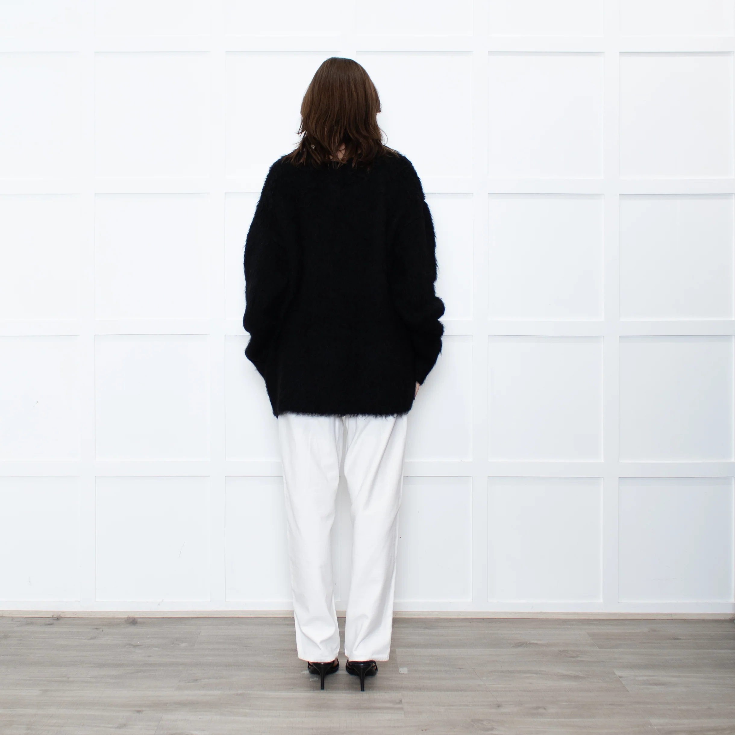 Raey Black Heavy Knit Crewneck Jumper - Image 5