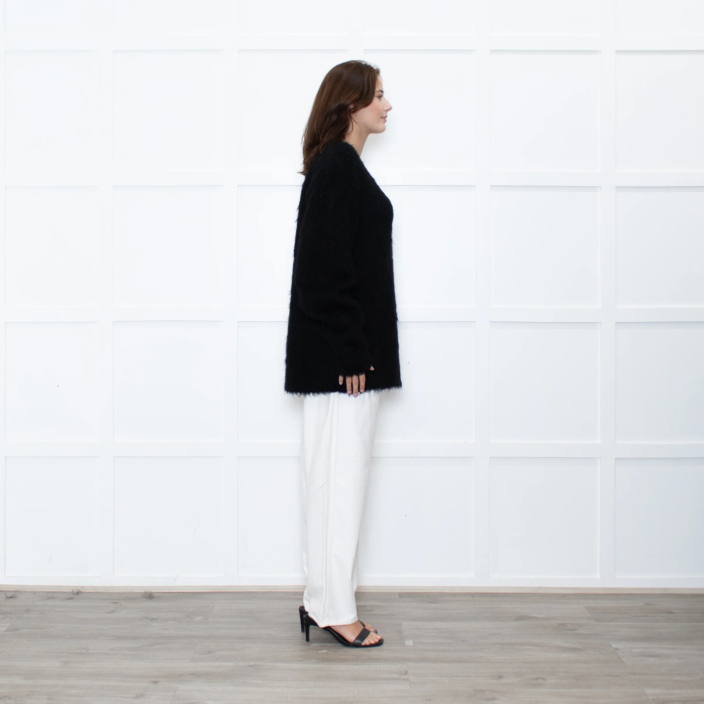 Raey Black Heavy Knit Crewneck Jumper - Image 6