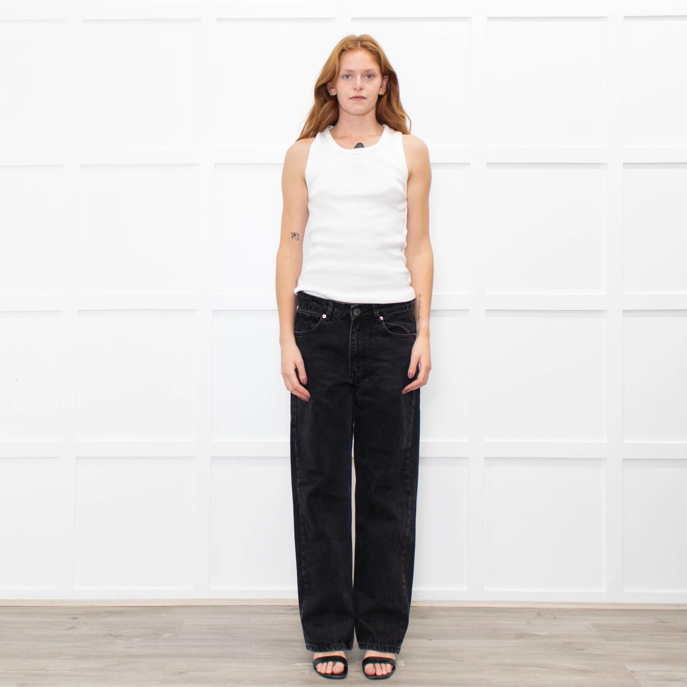 Raey Black Straight Leg Jeans