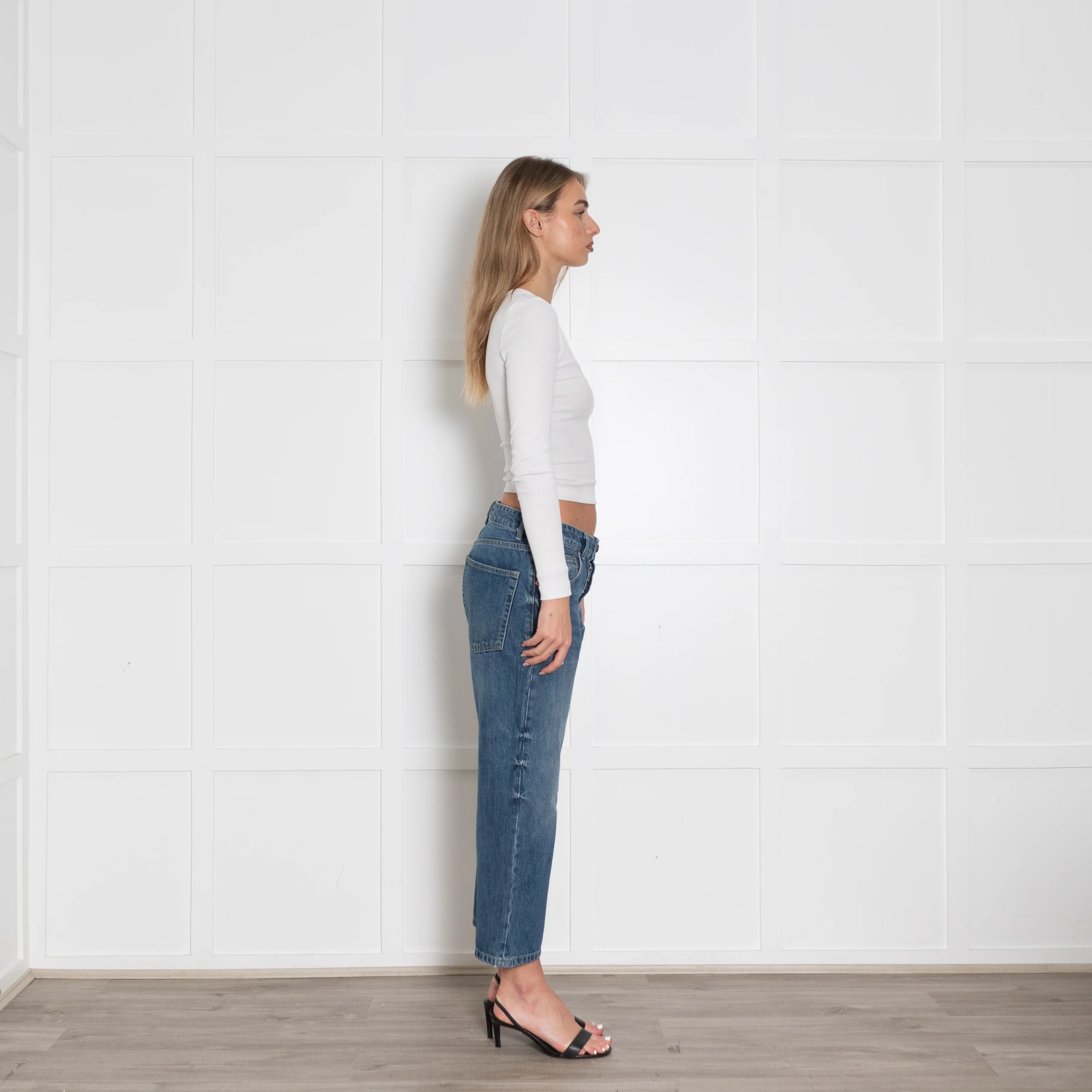 Raey Blue Denim Cropped Jeans - Image 6