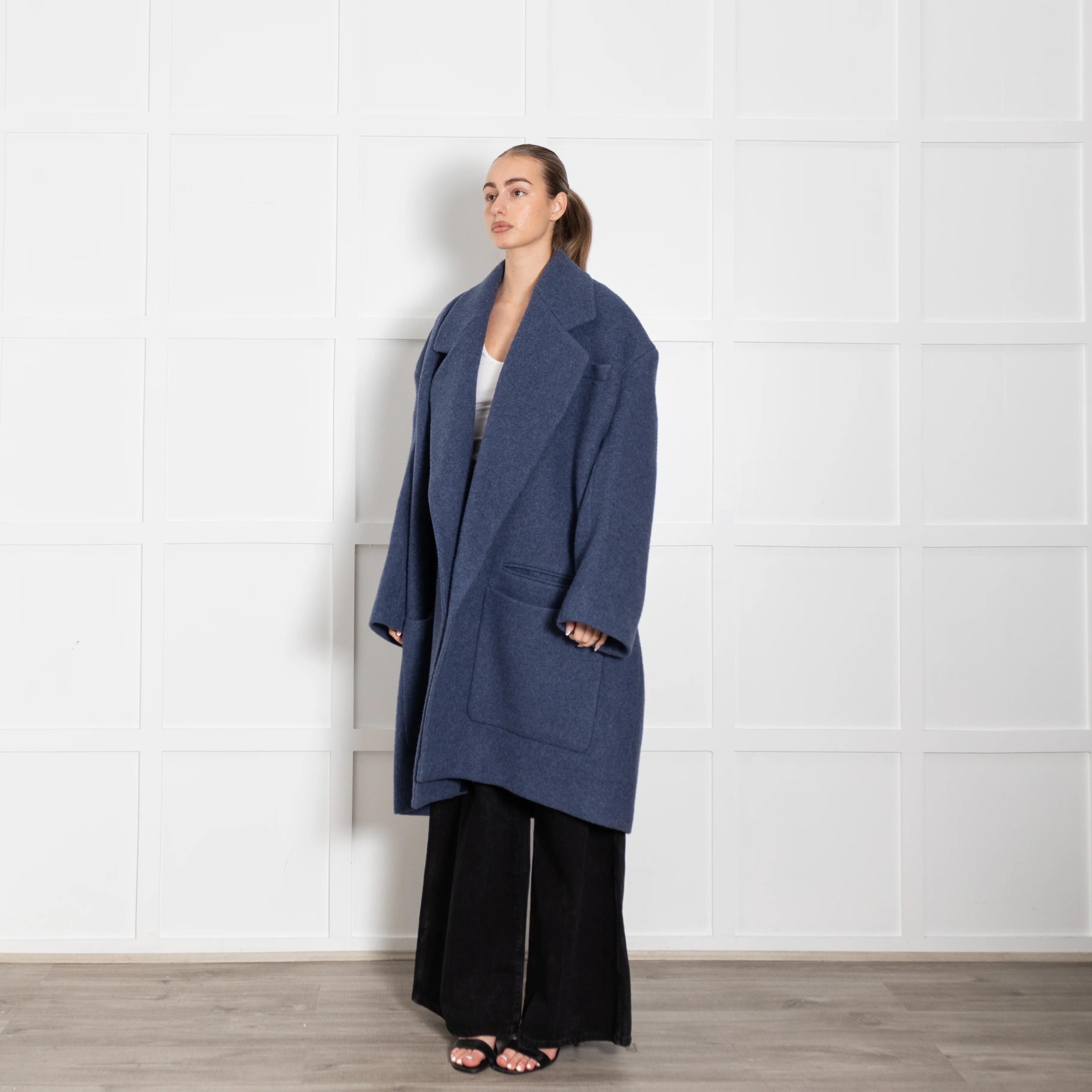 Raey Blue Oversized Coat - Image 3