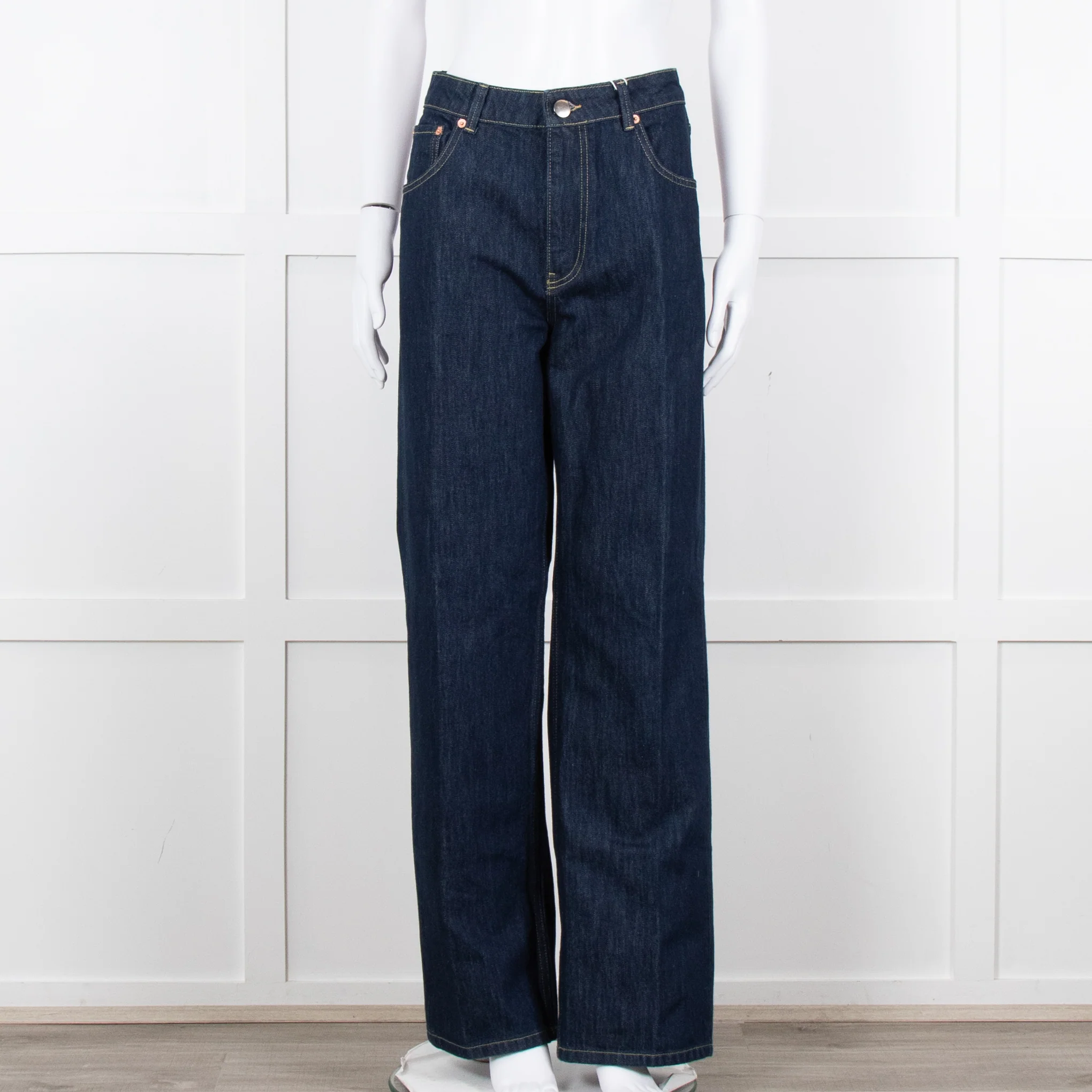 Raey Indigo Denim Straight Leg Jeans