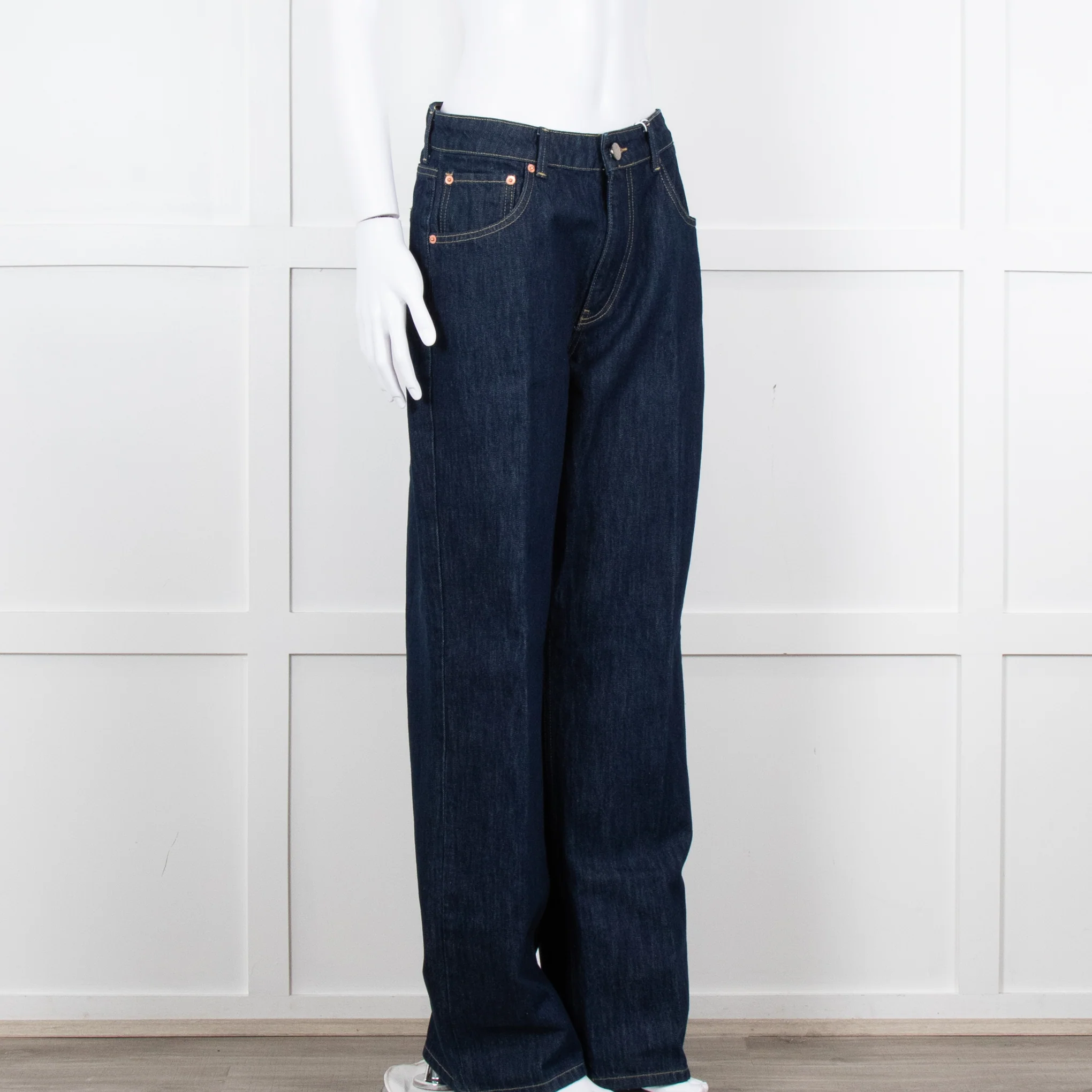 Raey Indigo Denim Straight Leg Jeans - Image 8