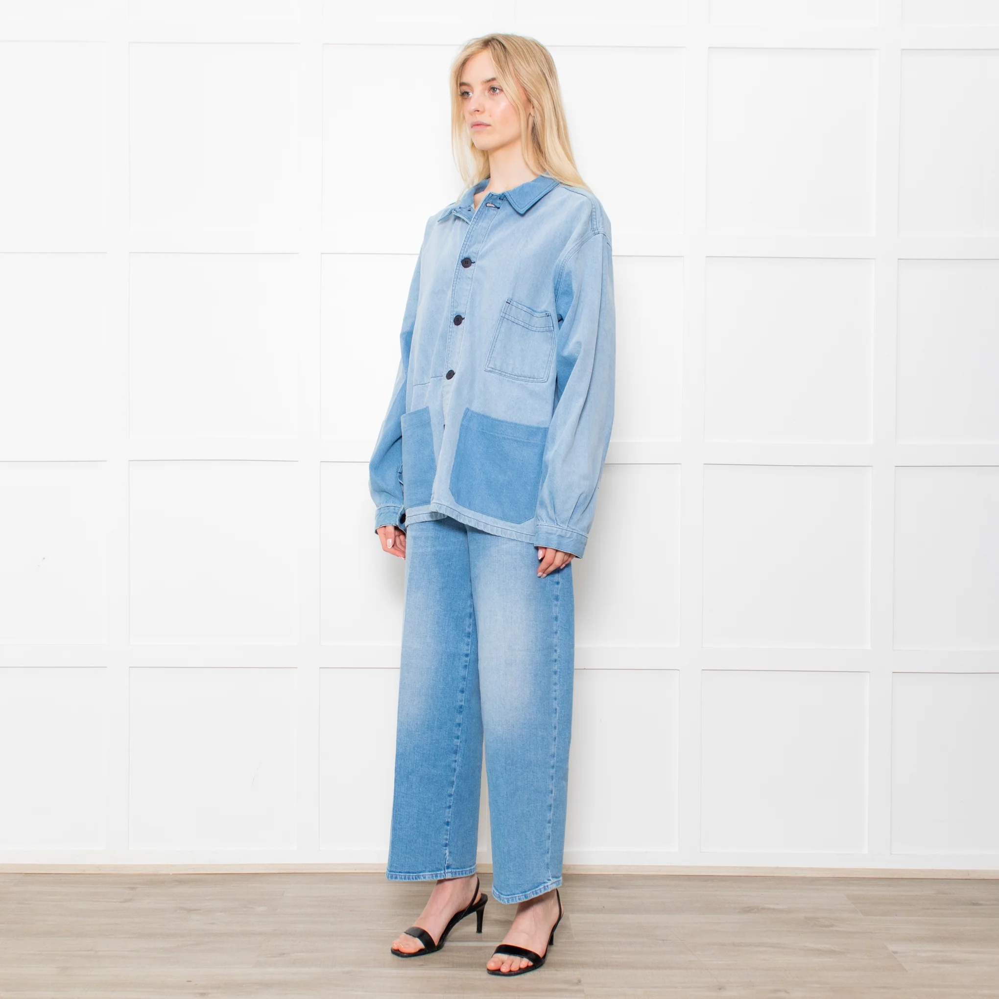 Raey Light Wash Denim Shacket - Image 2