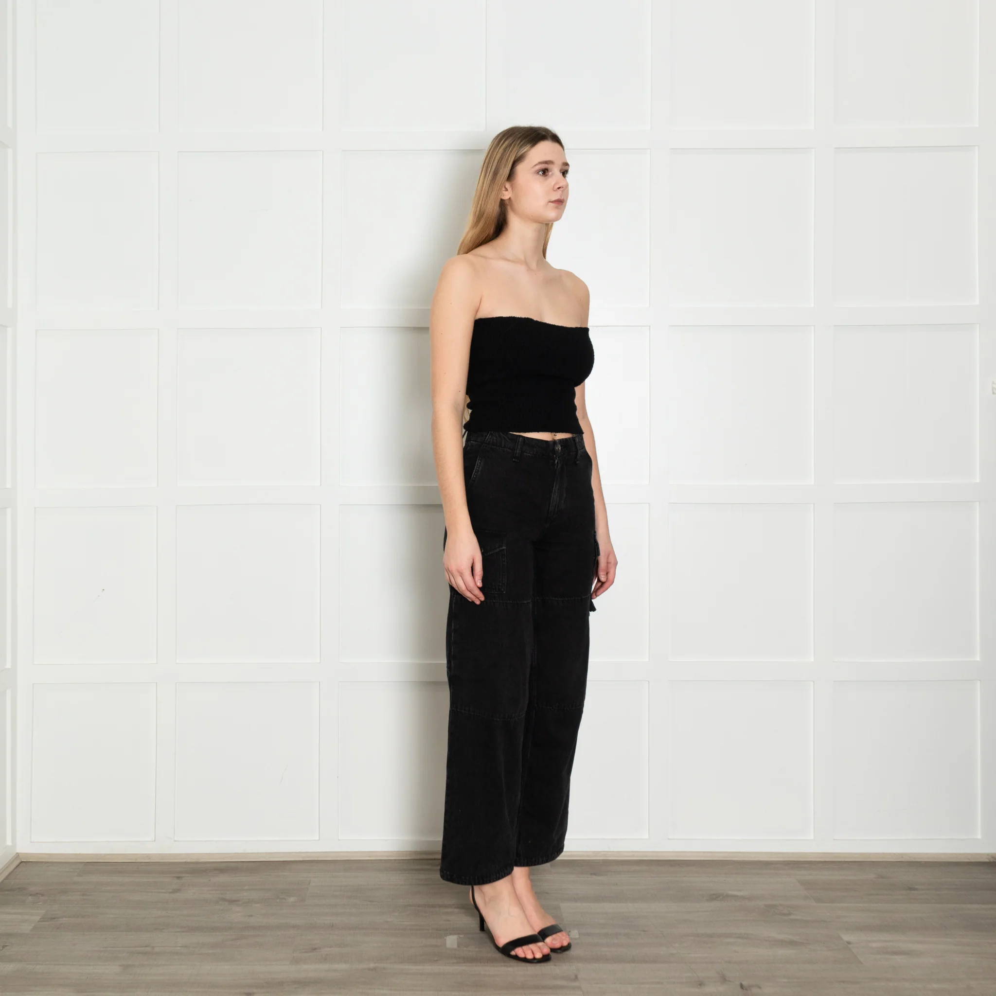 Rag & Bone Black Denim Cargo Trousers - Image 7