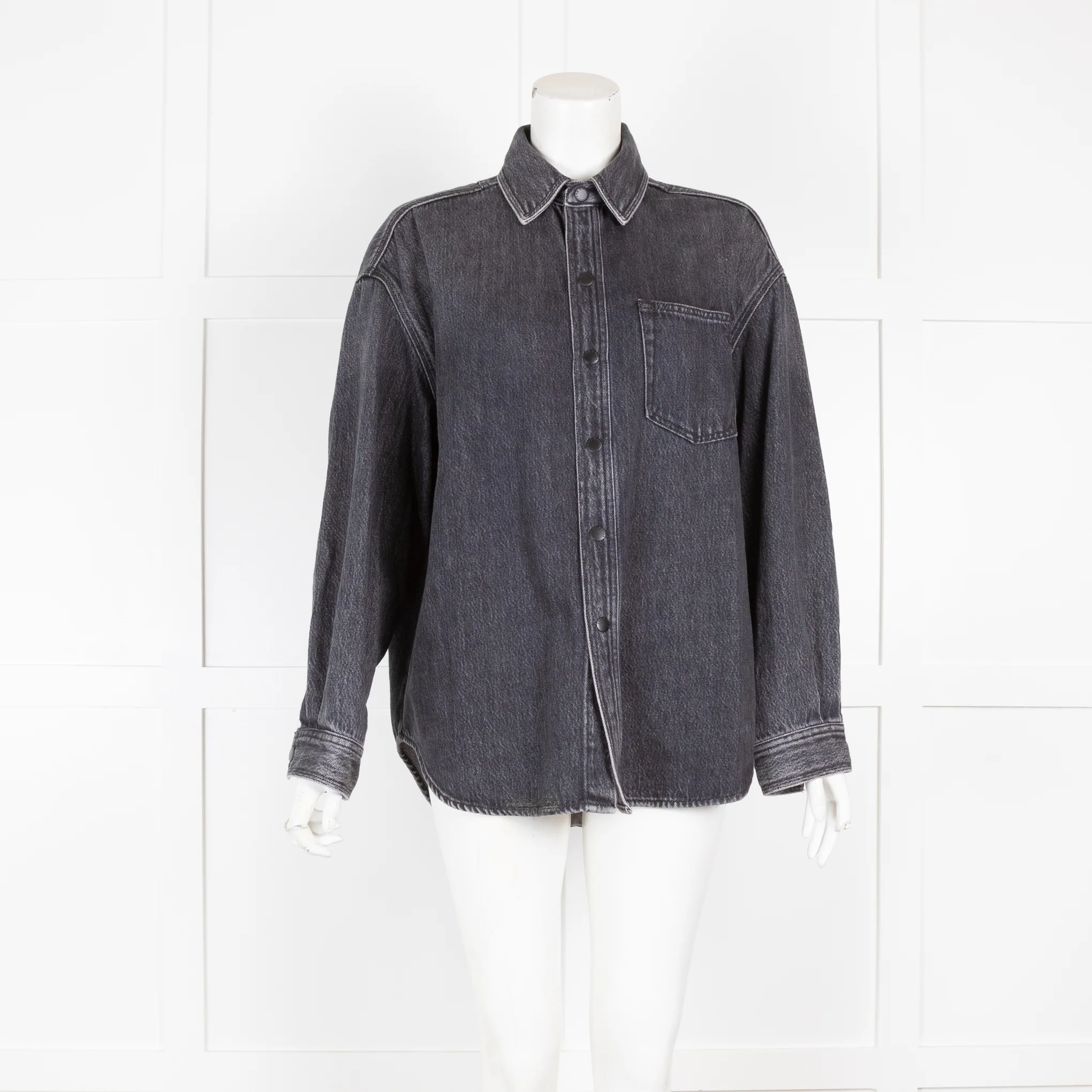 Rag & Bone Black Denim Oversized Shirt