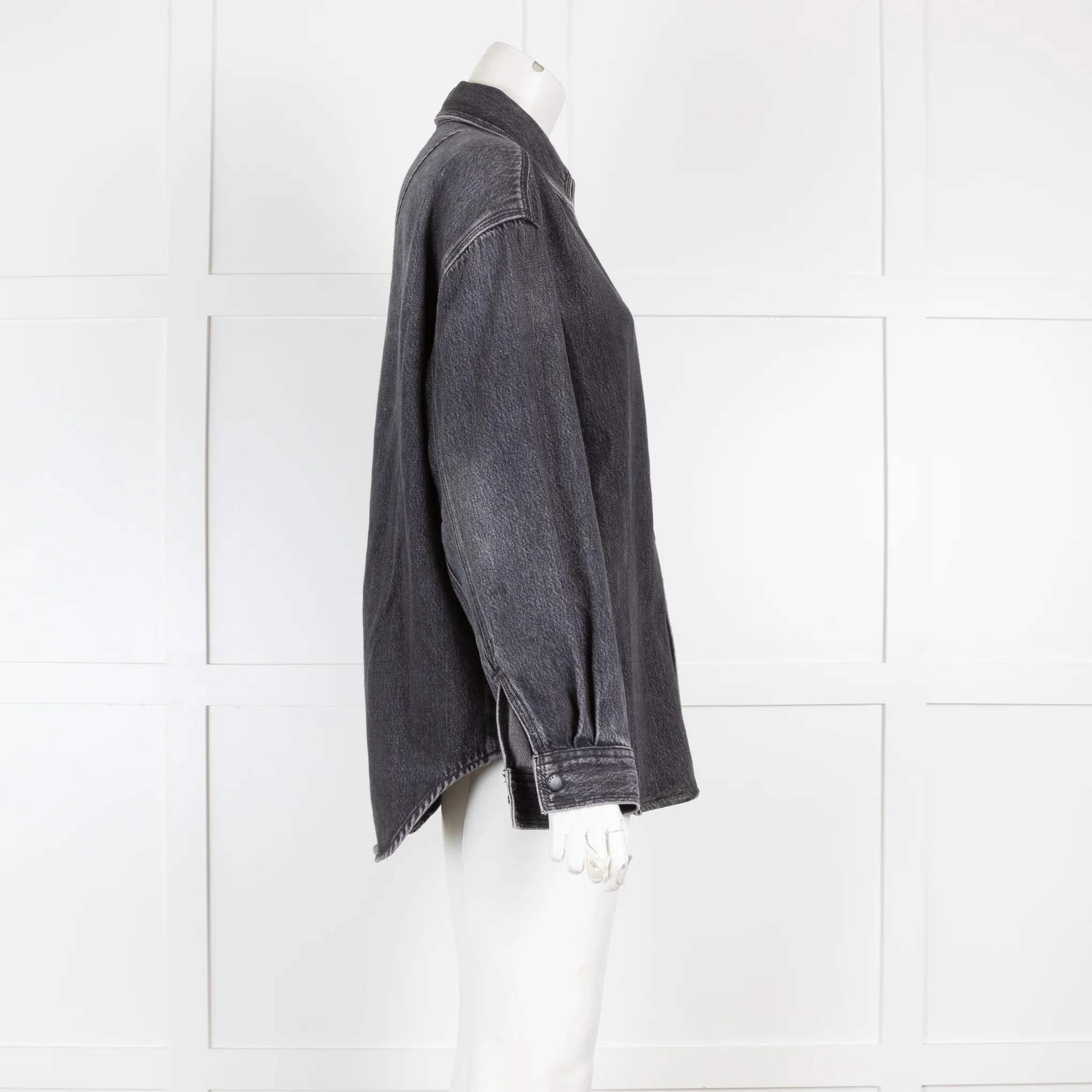Rag & Bone Black Denim Oversized Shirt - Image 2